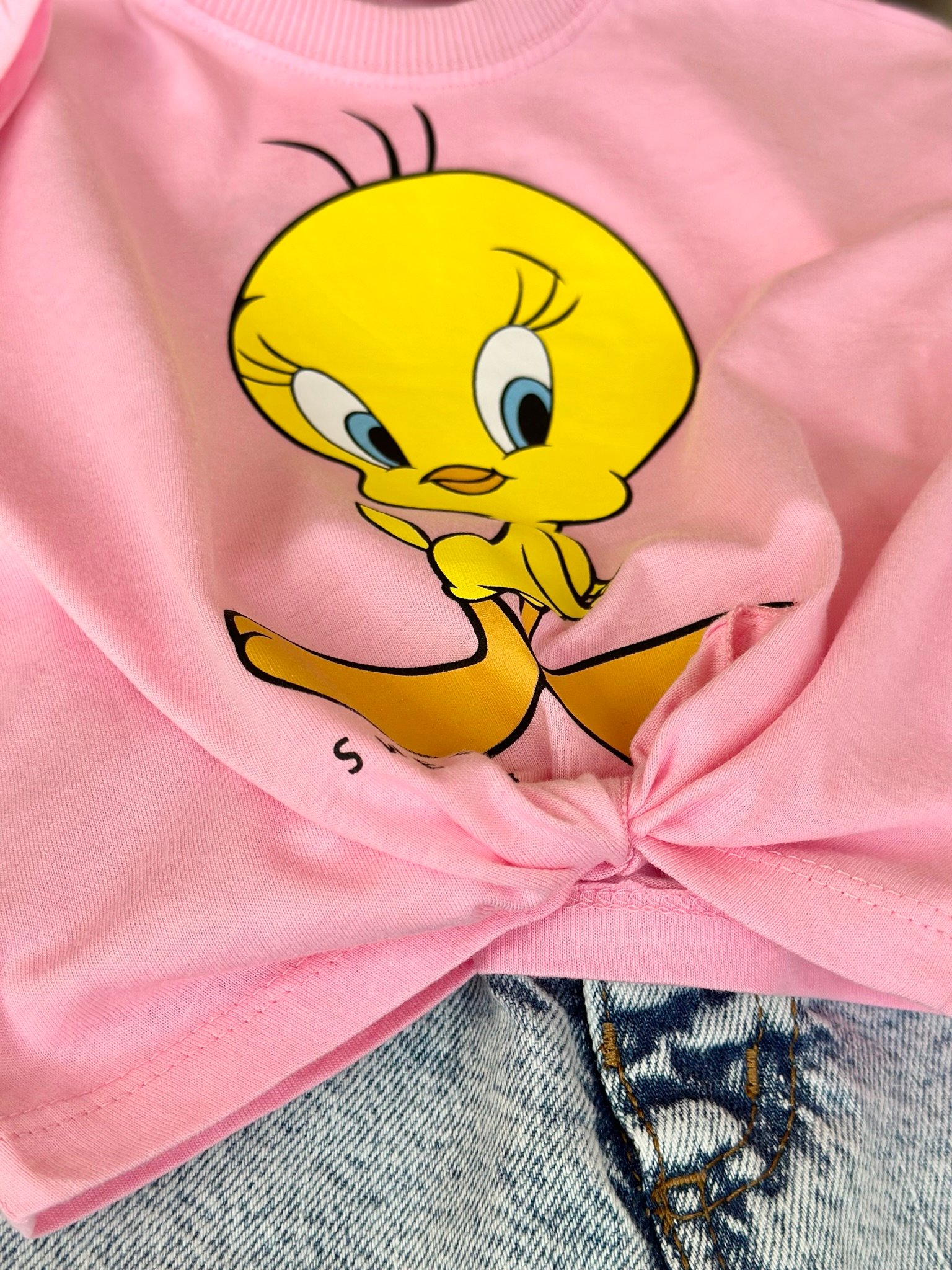 Tweety Önden Bağlamalı T-Shirt