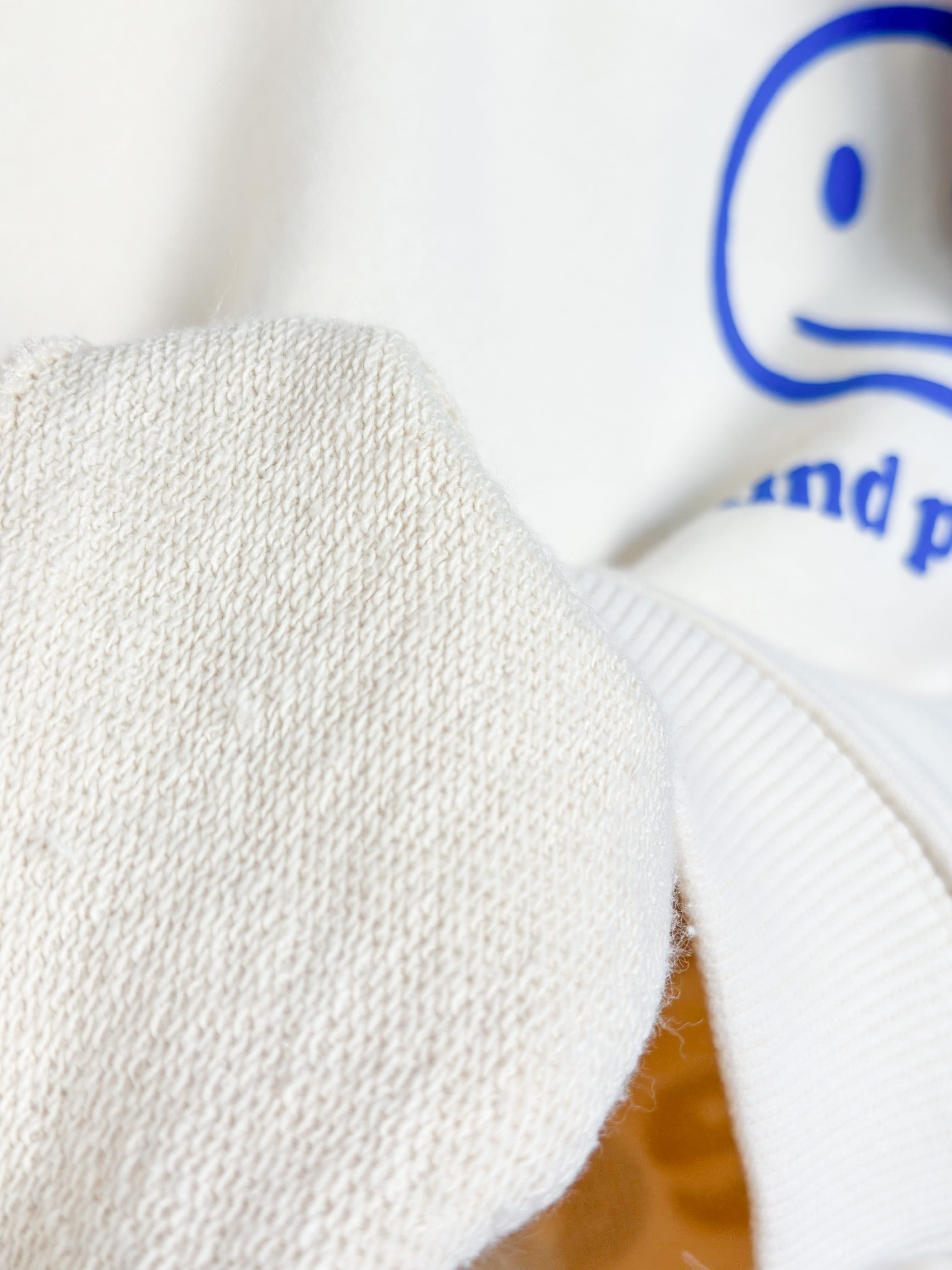KIND PEOPLE Kabartma Baskılı Sweatshirt ve Kot Canvas Dokuma Pantolon Takım