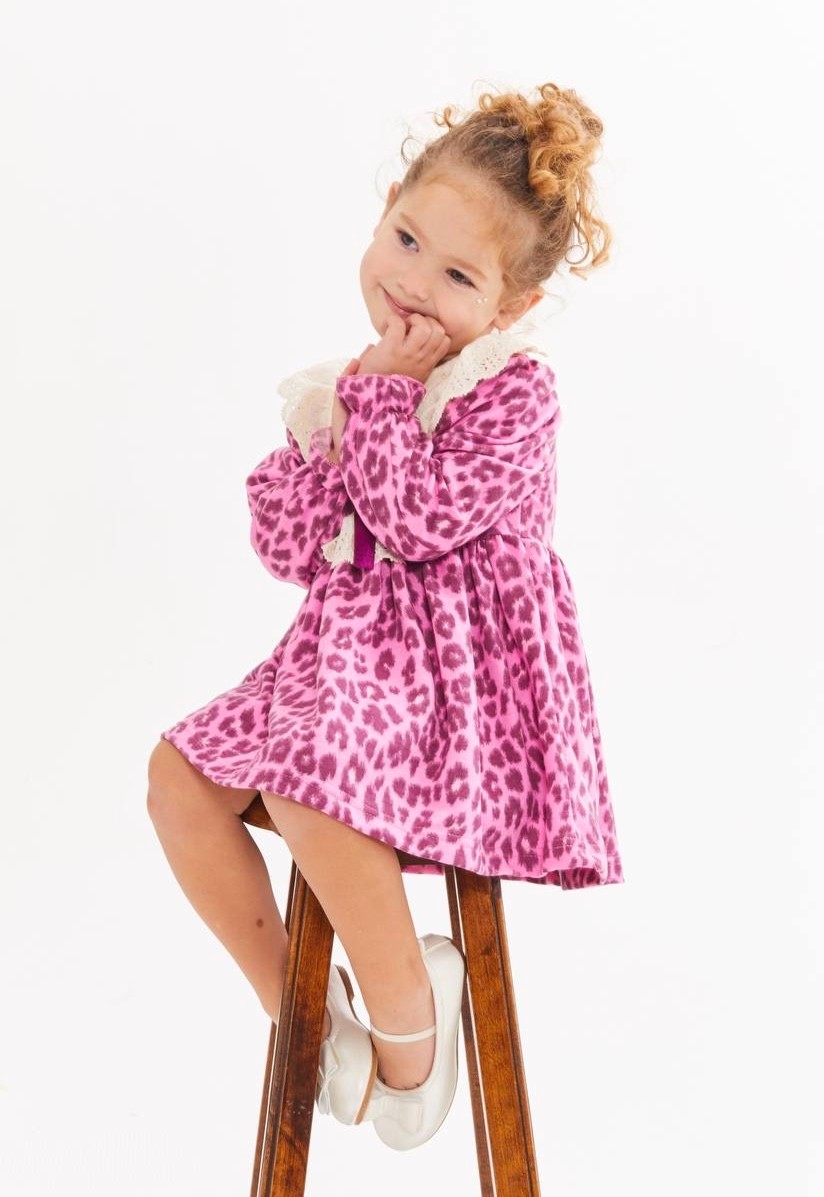 Pembe Leopar Elbise