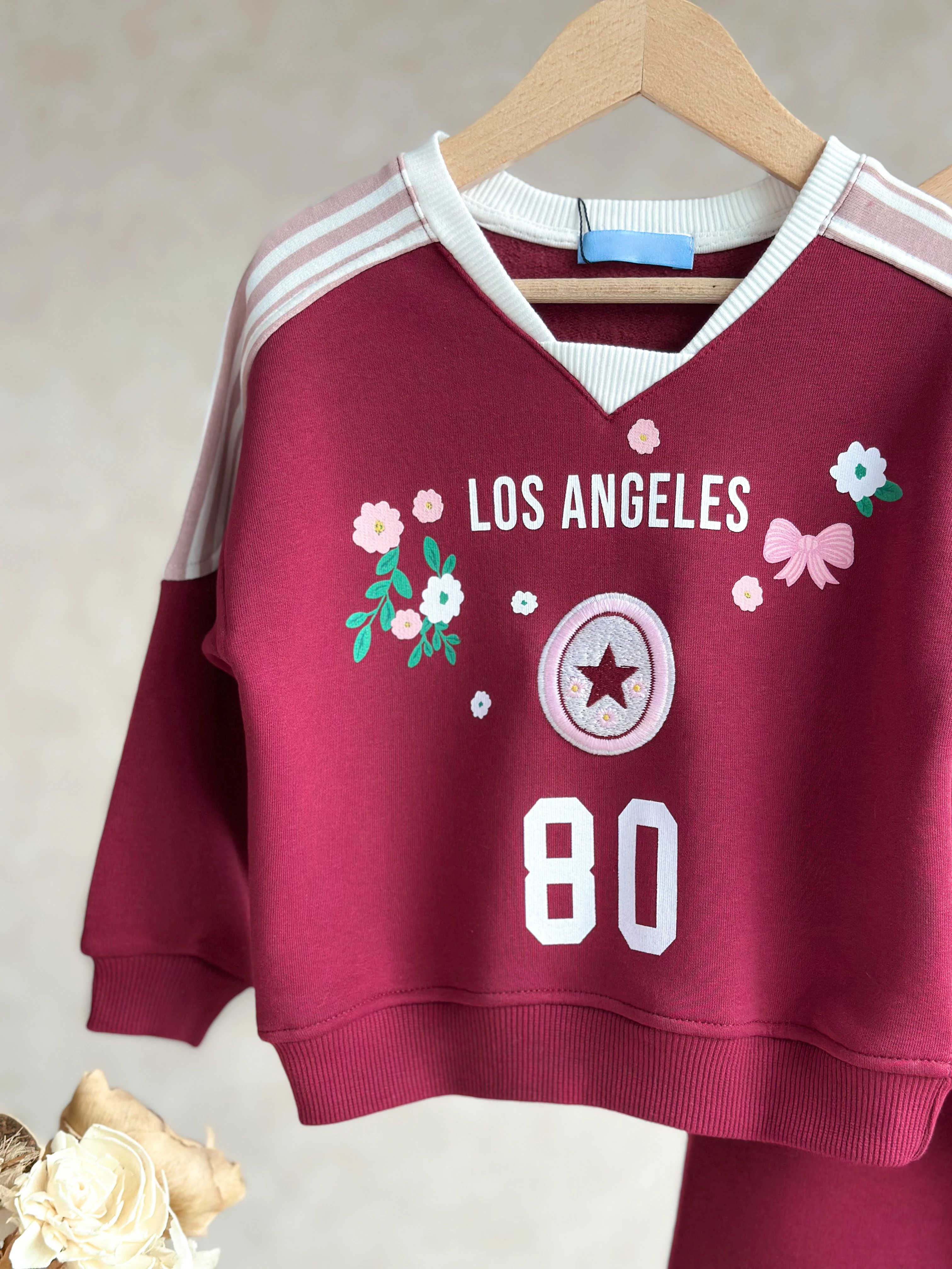 LOS ANGELES Baskılı Sweatshirt ve Eşofman Takım