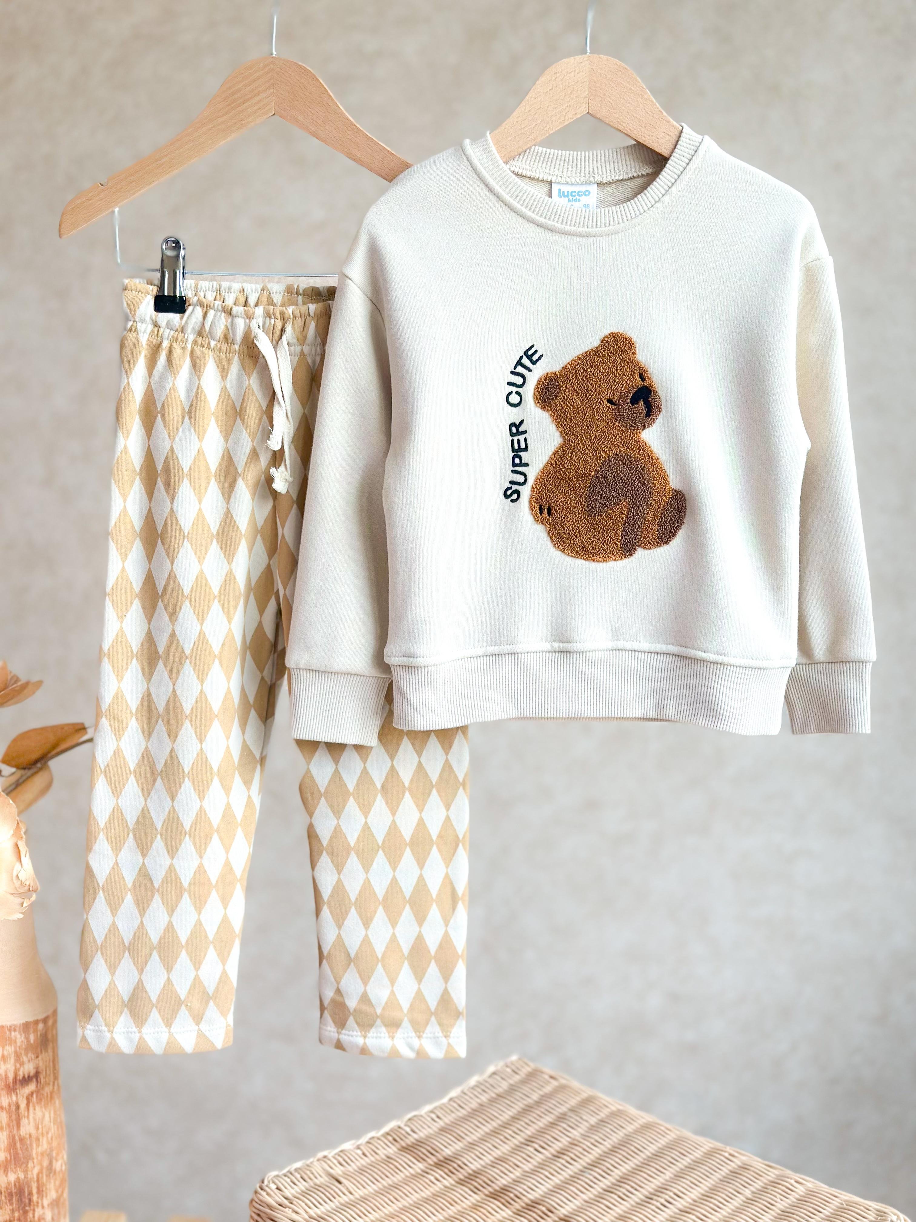Teddy Bear Unisex Sweatshirt-Pantolon Takım
