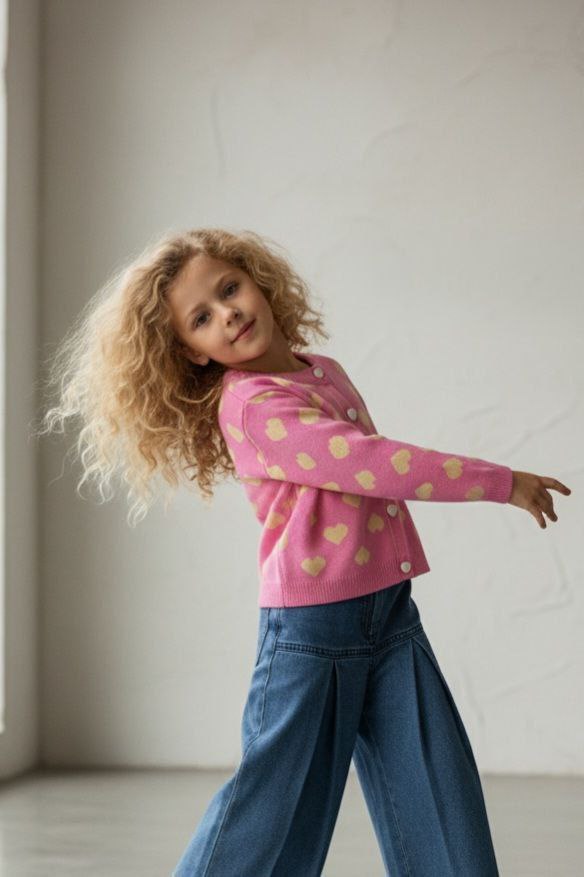 Kalpli Triko ve Denim Pantolon Takım