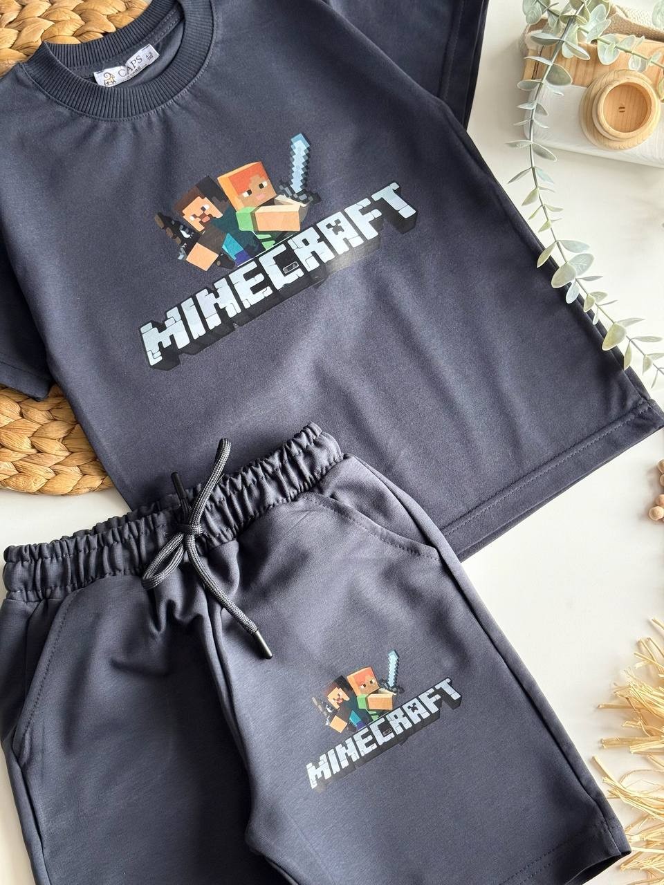 Mine Craft Oversize Şortlu Takım