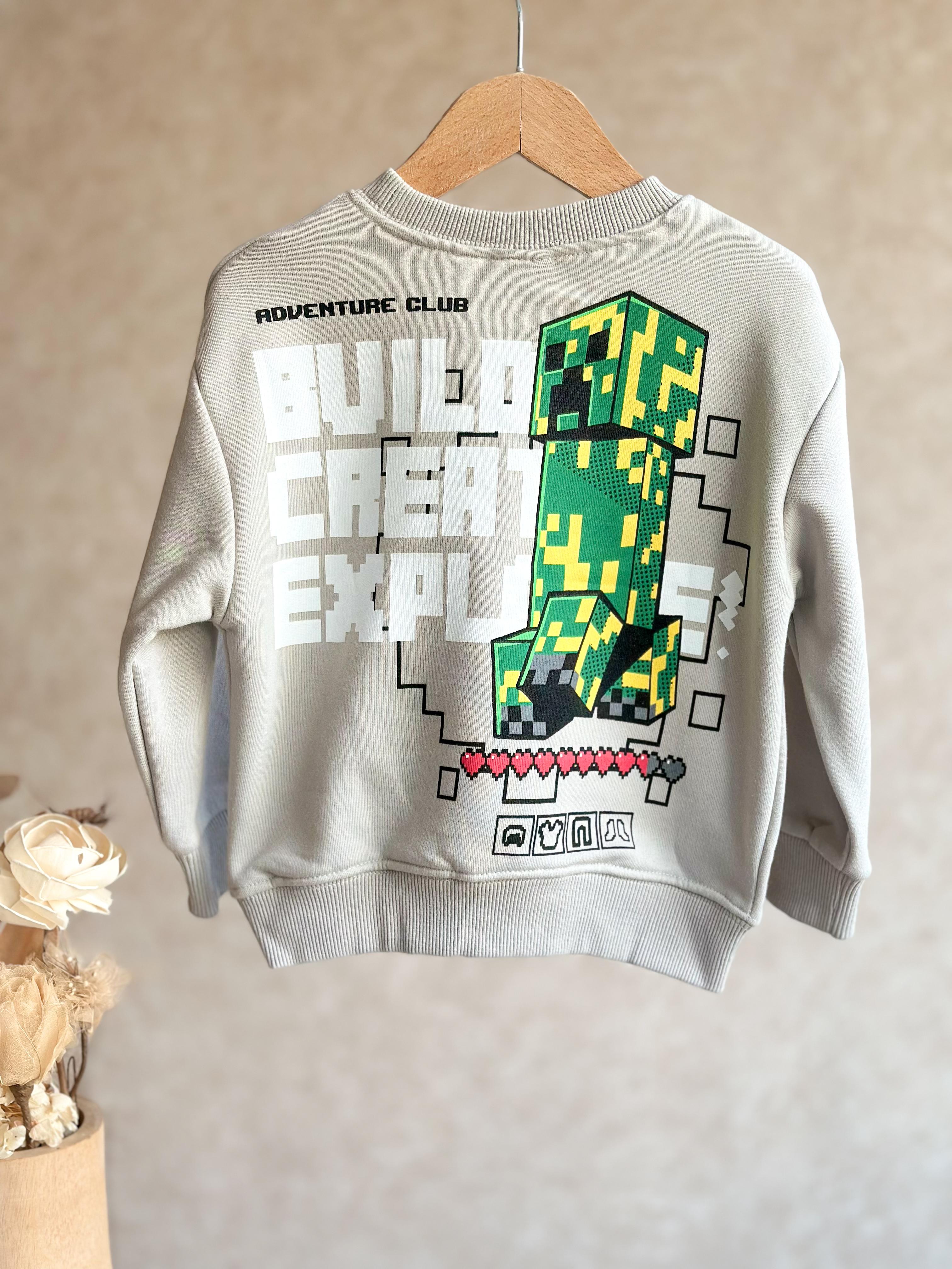 Minecraft Sweatshirt (Dar kalıptır)