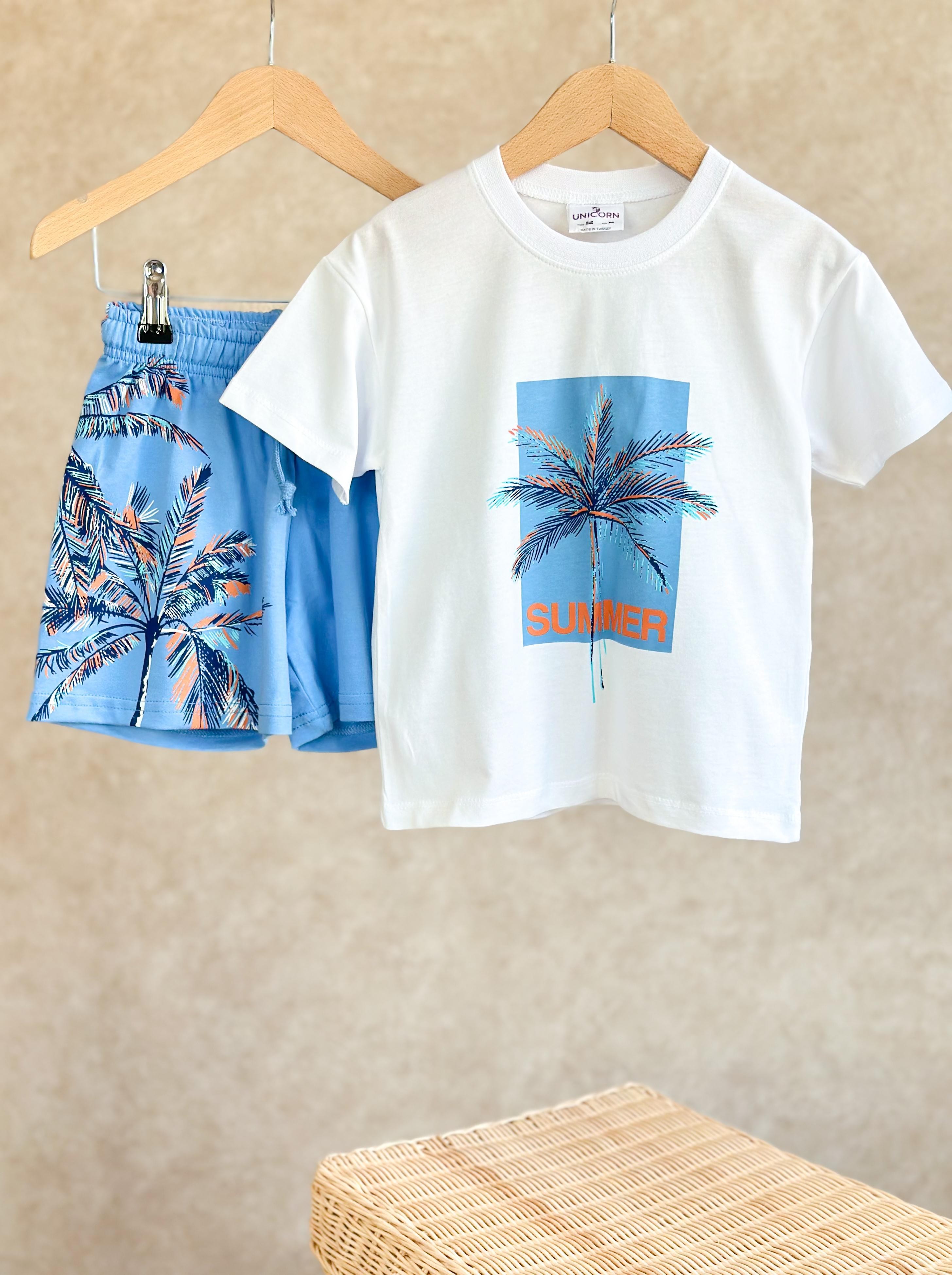 SUMMER PALM Erkek Çocuk T-Shirt ve Şort Takım