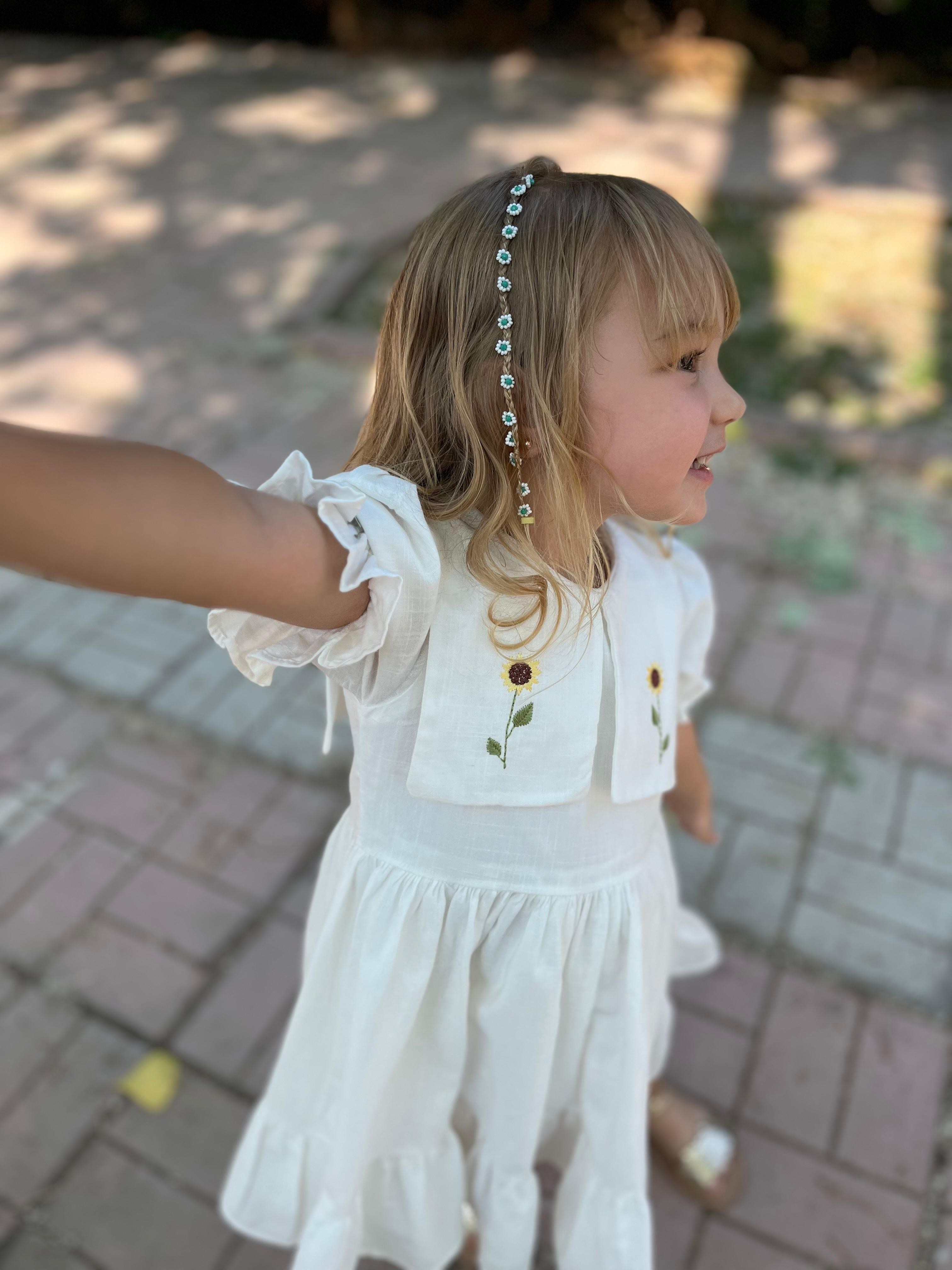 LENA Kız Çocuk Elbisesi-Kısa Kollu