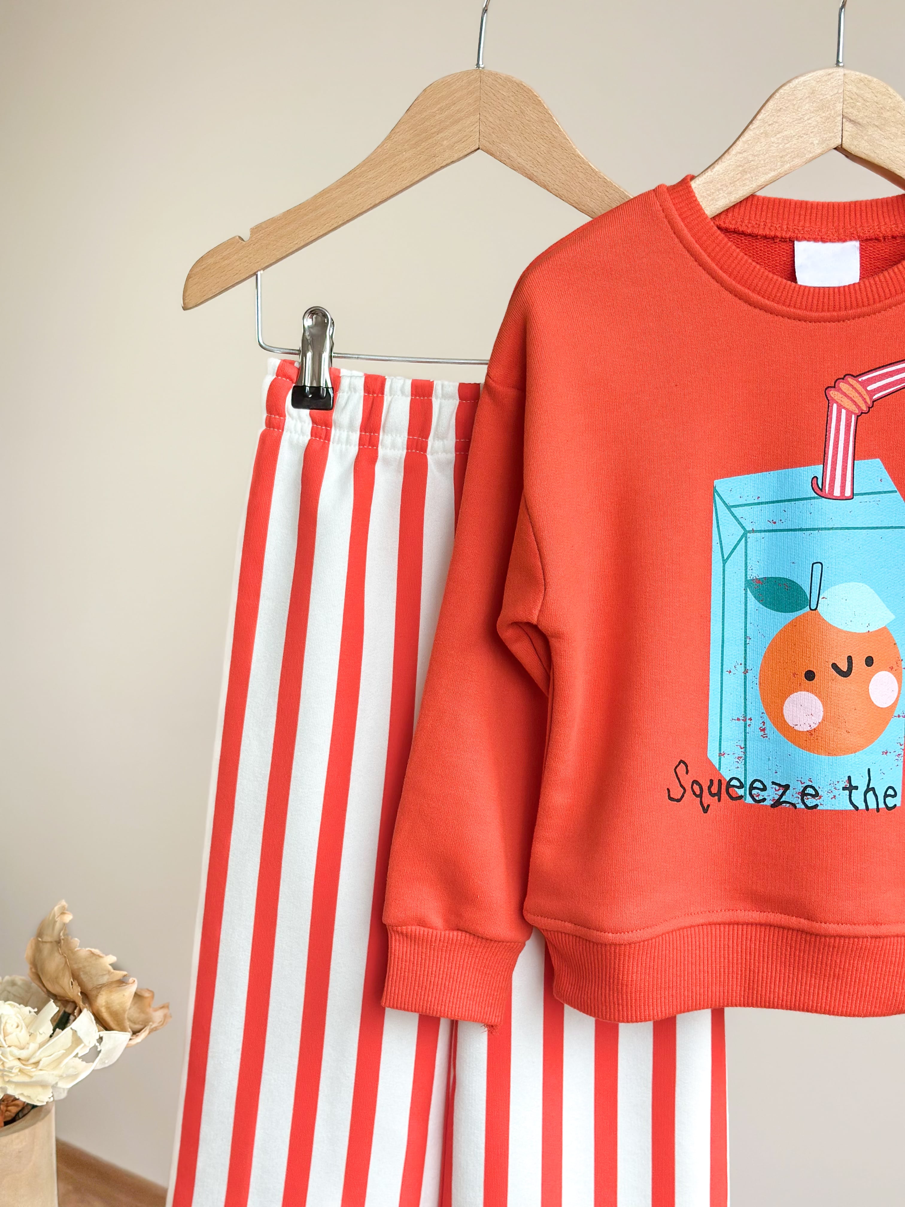 SQUEEZE THE DAY Baskılı Sweatshirt Ve Pantolon Takım 