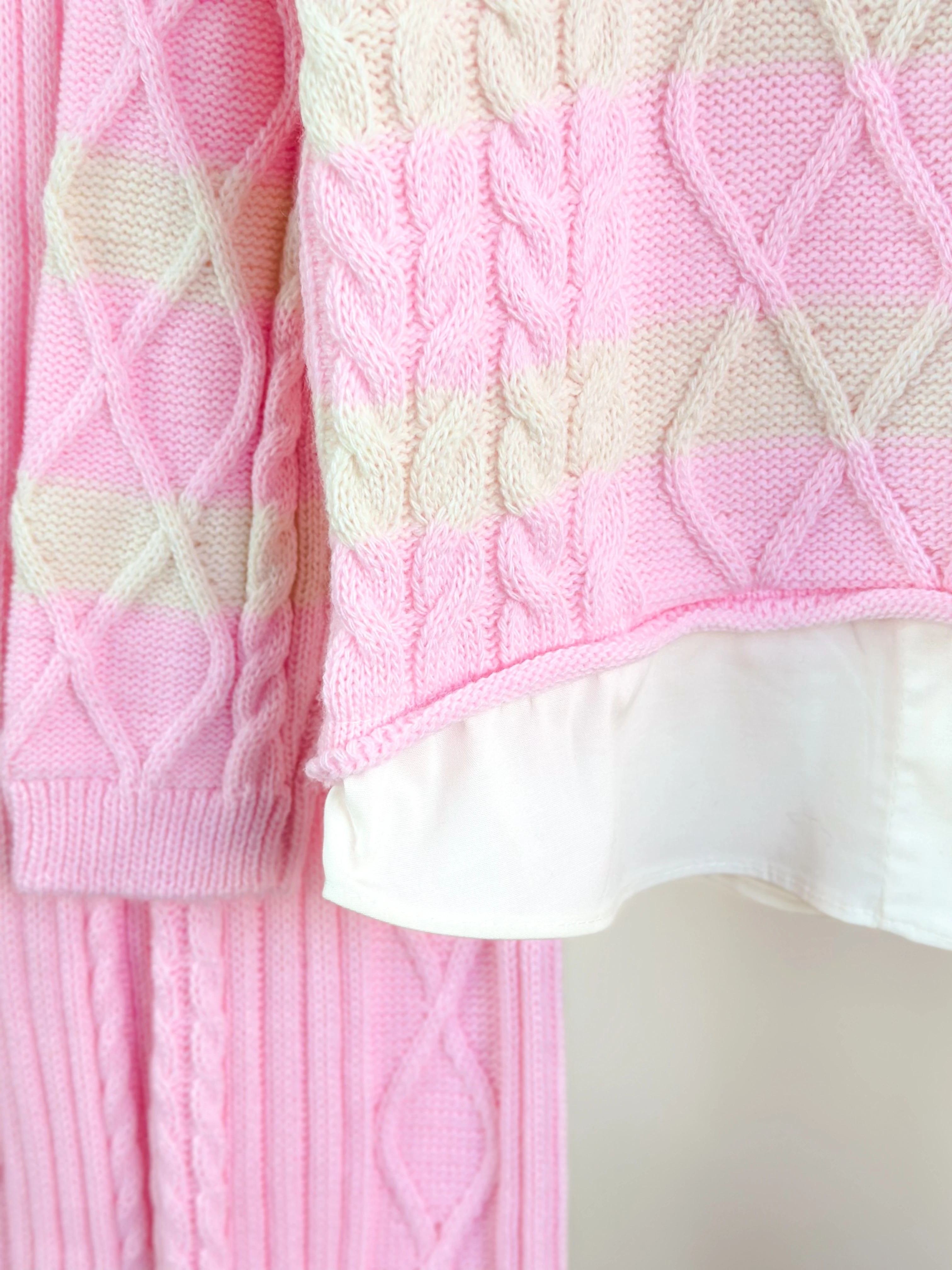 PINKY ANGEL Gömlek Detaylı Triko ve Triko Pantolon