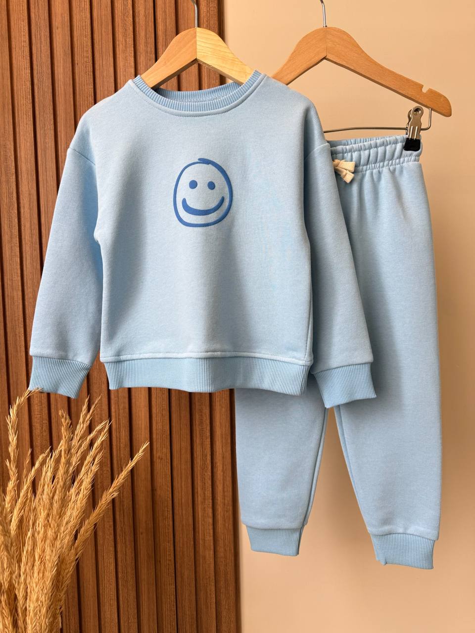 HAPPY CREW Baskılı Sweatshirt ve Eşofman Takım