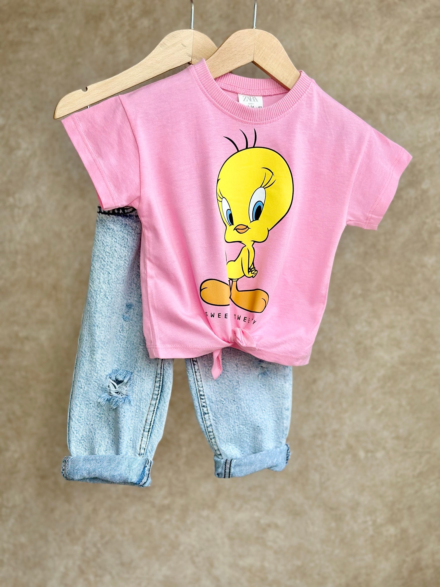 Tweety Önden Bağlamalı T-Shirt