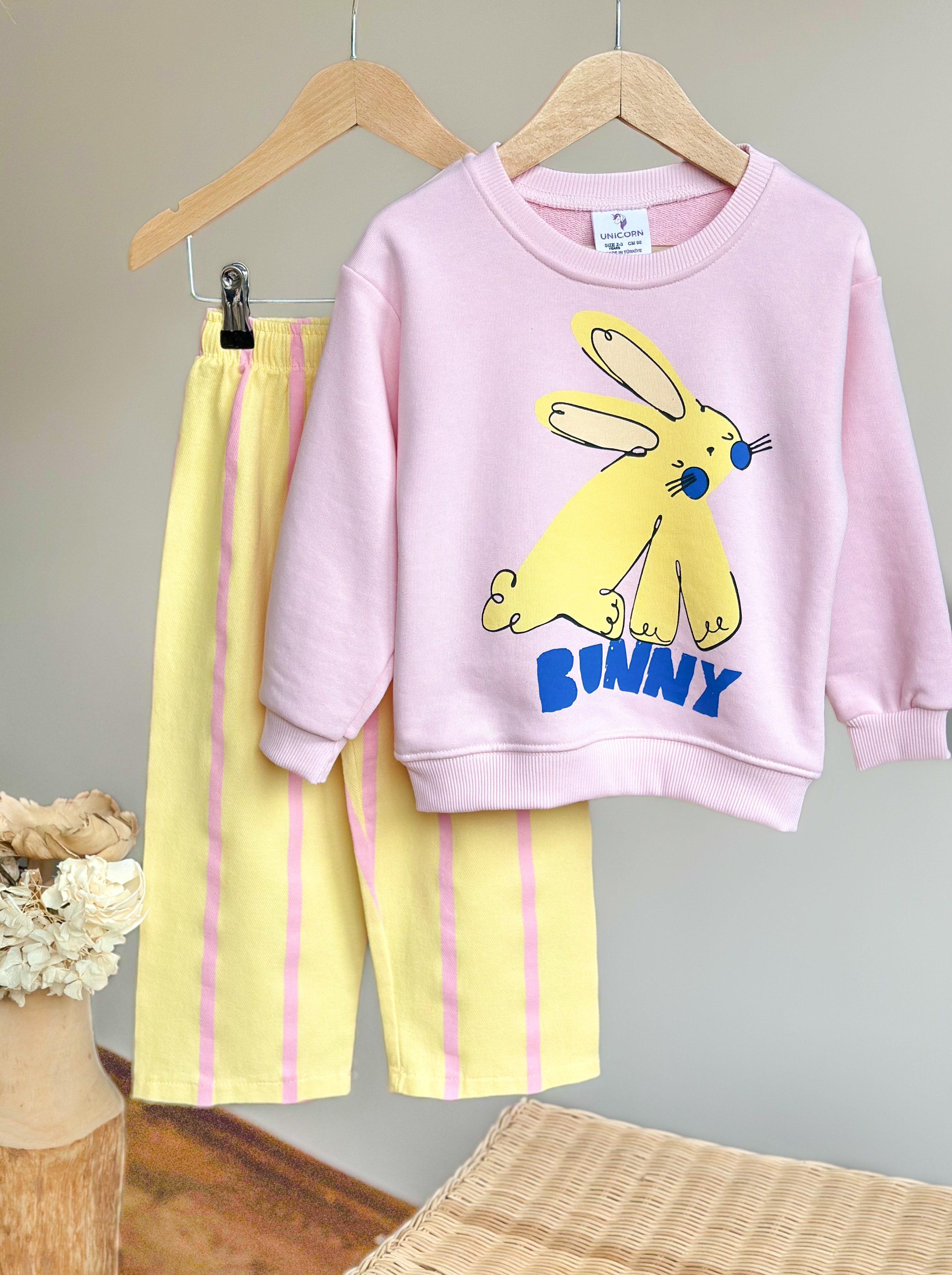 BUNNY Sweatshirt ve Dokuma Pantolon Takım