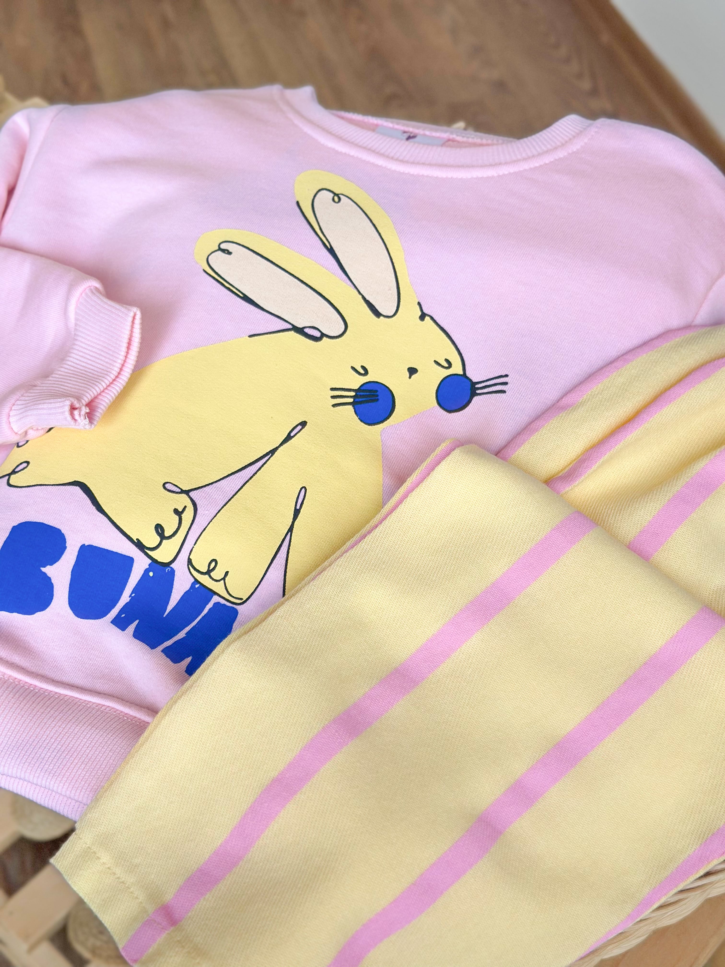 BUNNY Sweatshirt ve Dokuma Pantolon Takım