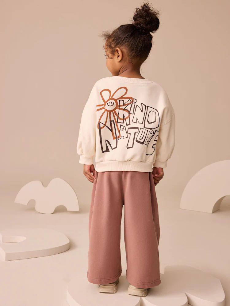 KINO NATURE Baskılı Sweatshirt ve Pantolon Takım