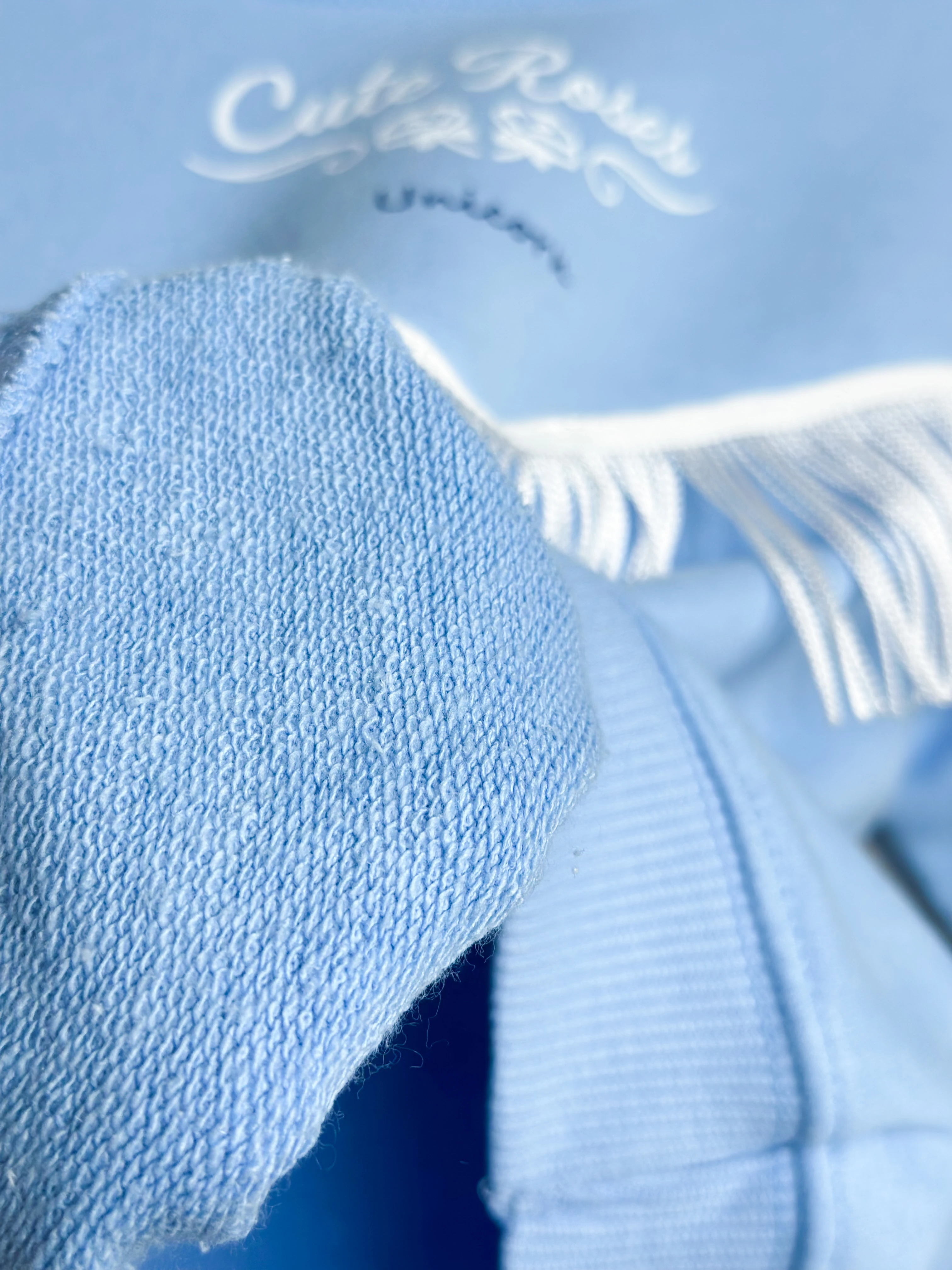 DONELLA Babyblue Püskül Detaylı Sweatshirt ve İspanyol Paça Tayt Takım 