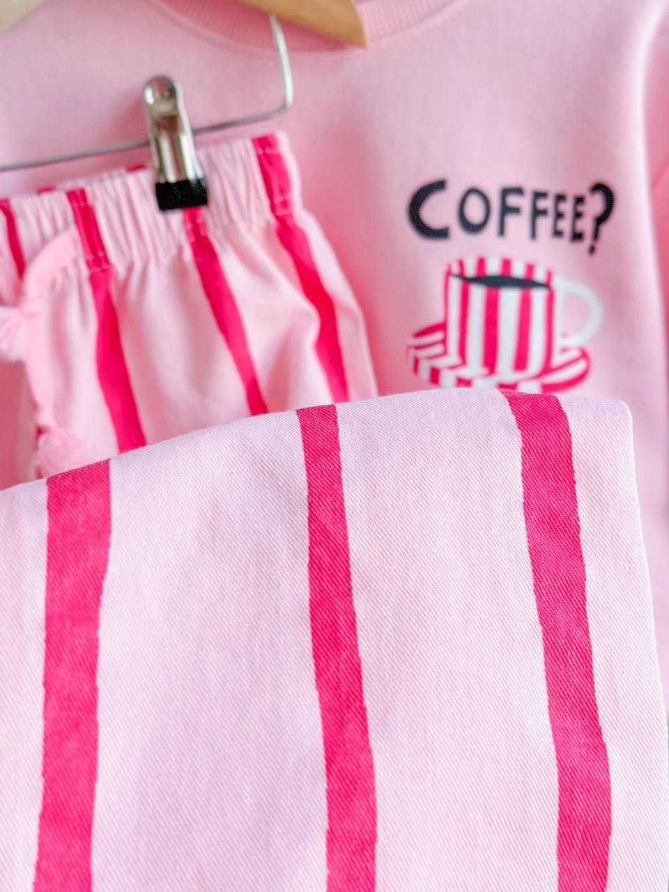COFFE LINE Sweatshirt ve Kot Dokuma Pantolon Takım