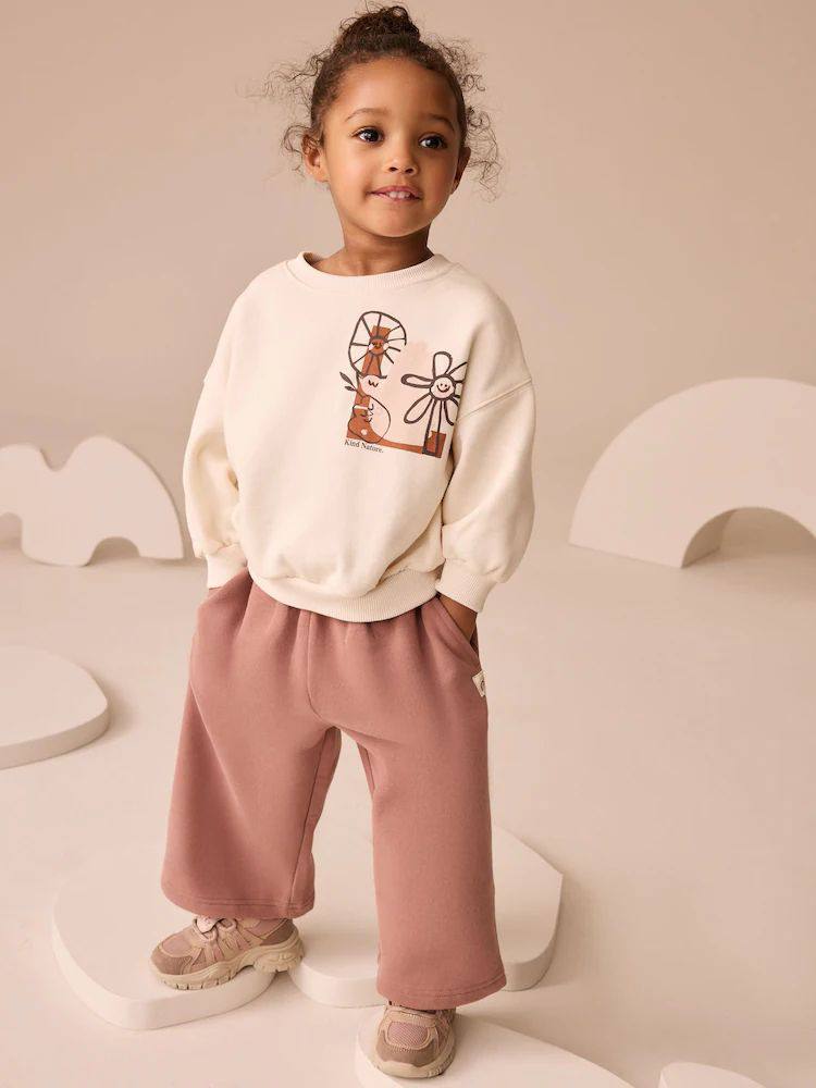 KINO NATURE Baskılı Sweatshirt ve Pantolon Takım