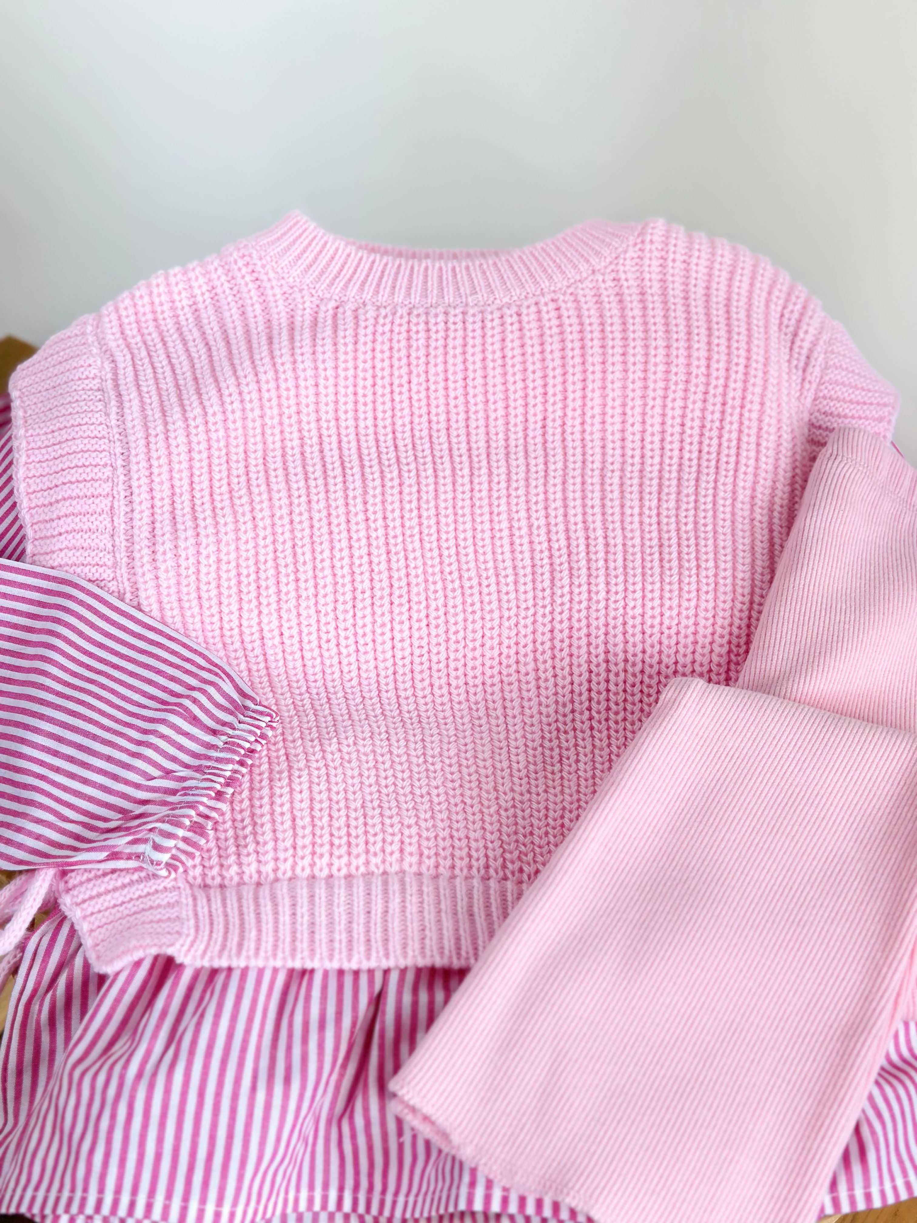 Gömlek Detaylı Triko ve İspanyol Paça Tayt Takım