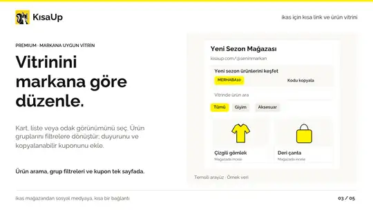 KısaUp: Kısa Link ve Ürün Vitrini ekran görüntüsü 3