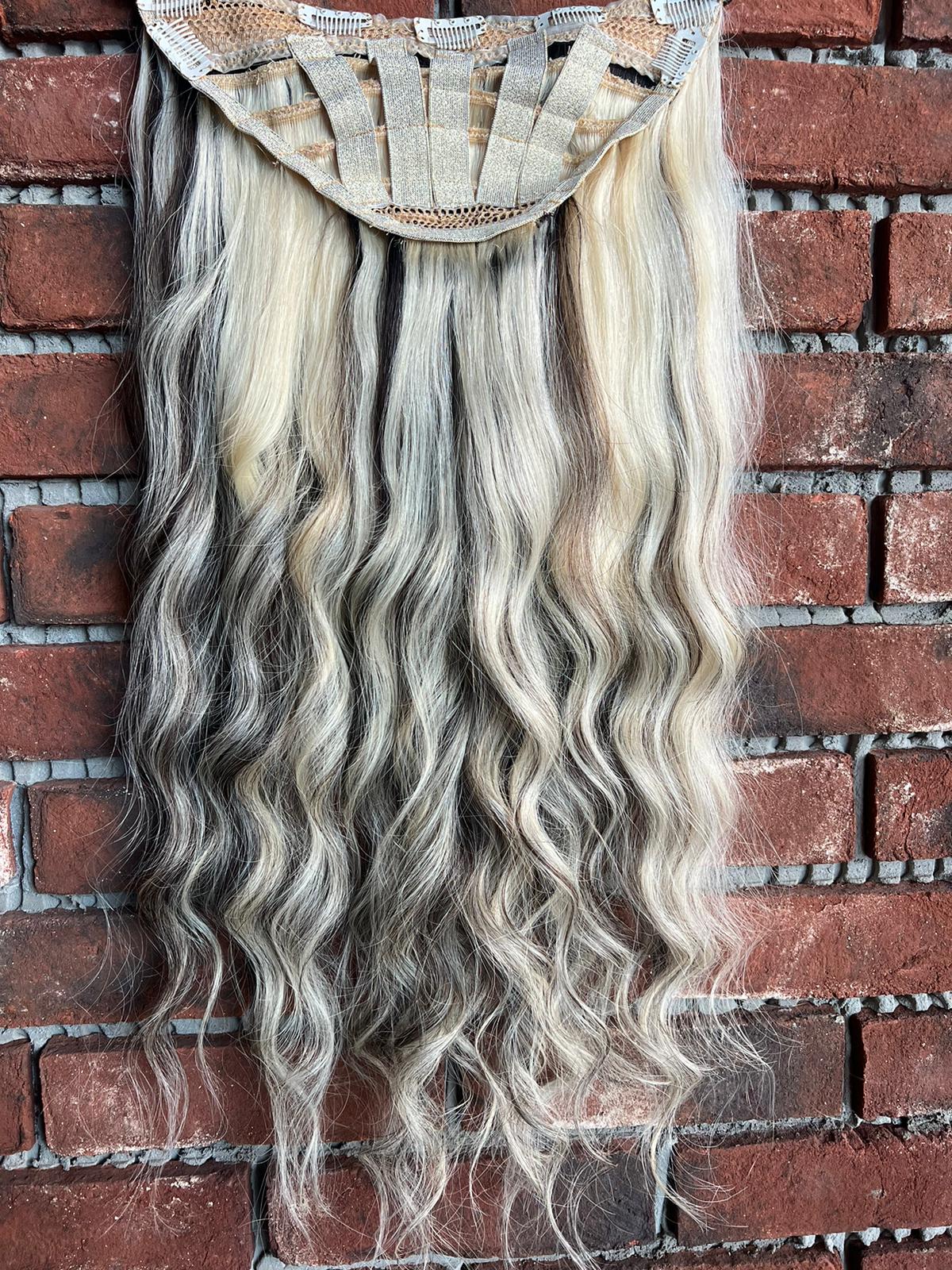 U Part Peruk yarımay çıtçıt Gerçek Saç