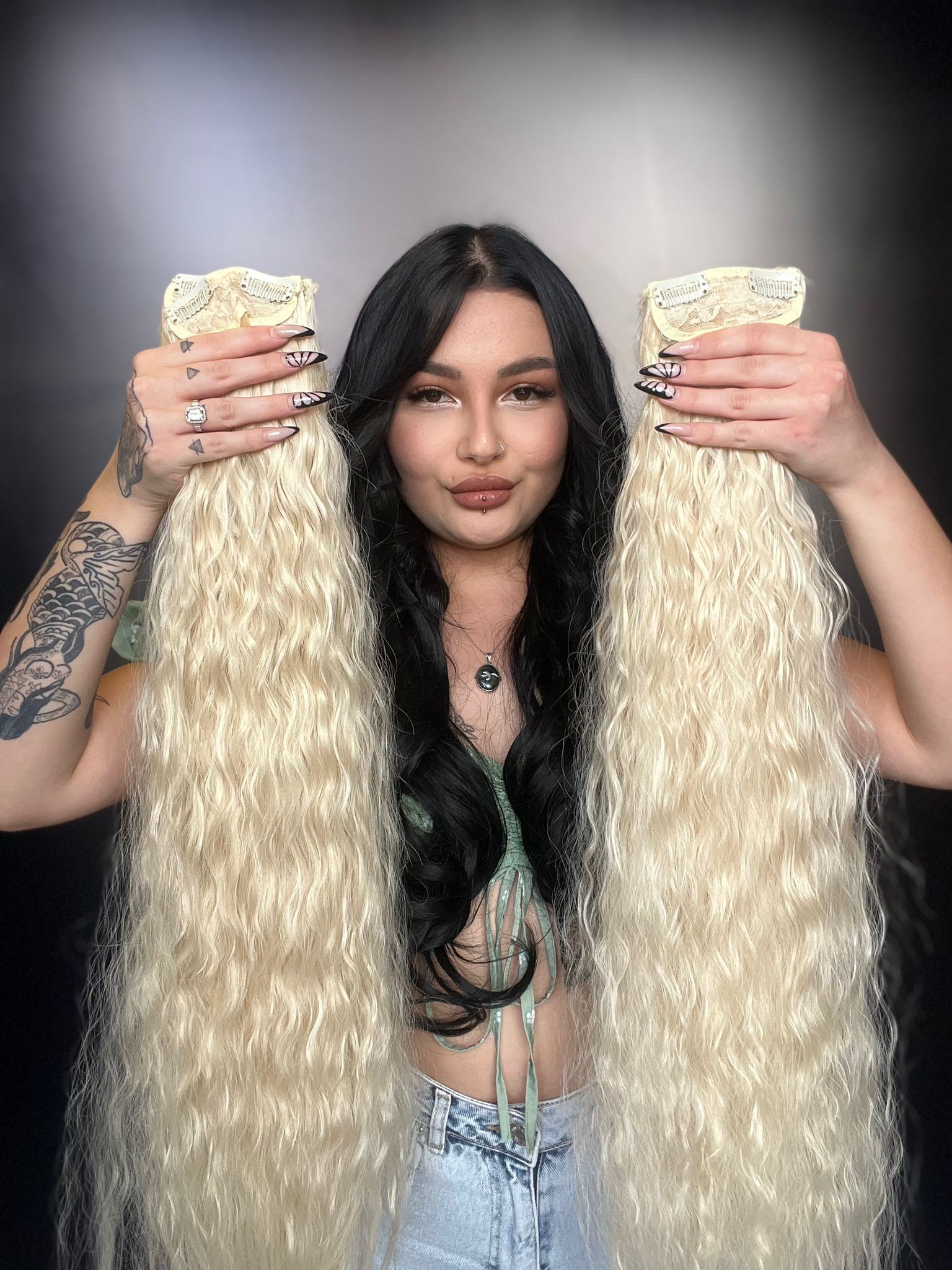 Afro Dalgalı 8 Parça Çıt Çıt - Platin