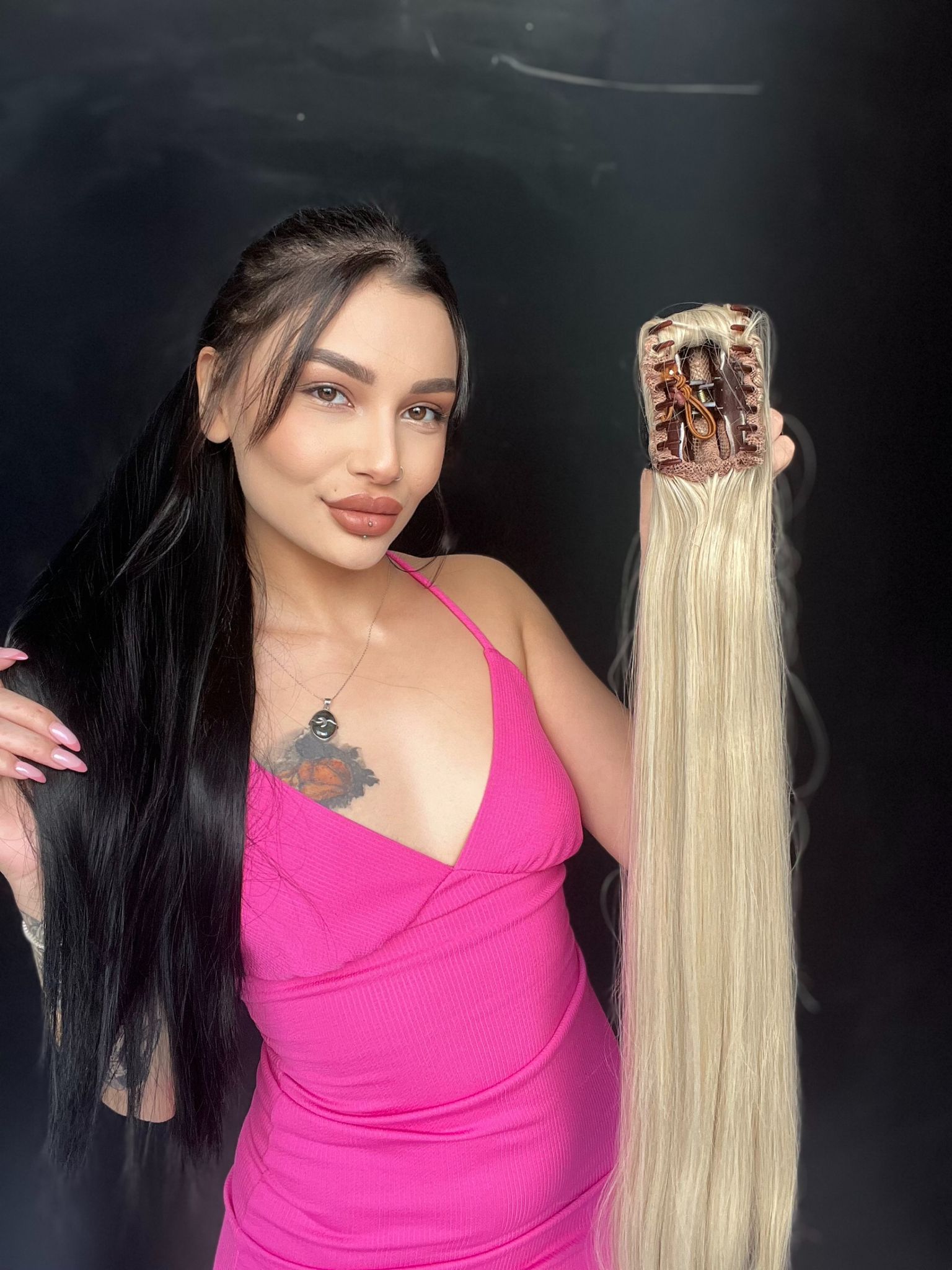 Düz Mandallı Tokalı Postiş At Kuyruğu  tak ve çık Küllü Sarı