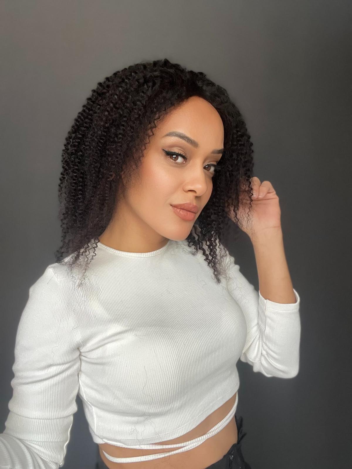 Yıka Çık Orjinal Kendi dalgalı Tül peruk