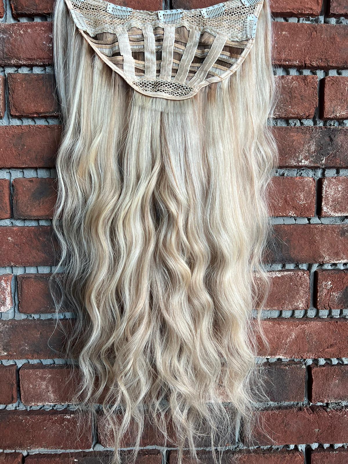 U Part Peruk yarımay çıtçıt Gerçek Saç