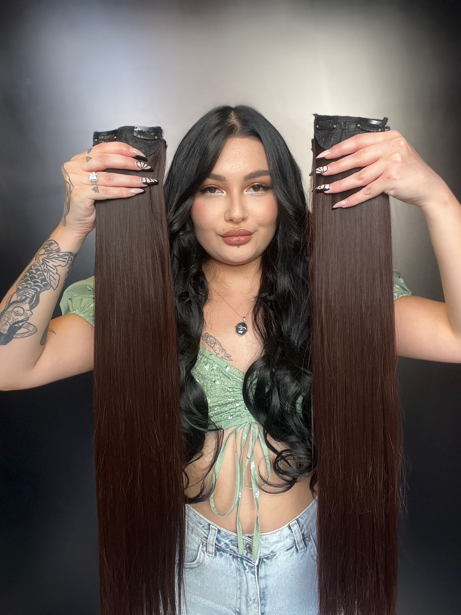 Düz 8 Parça Çıt Çıt - Koyu Kahve