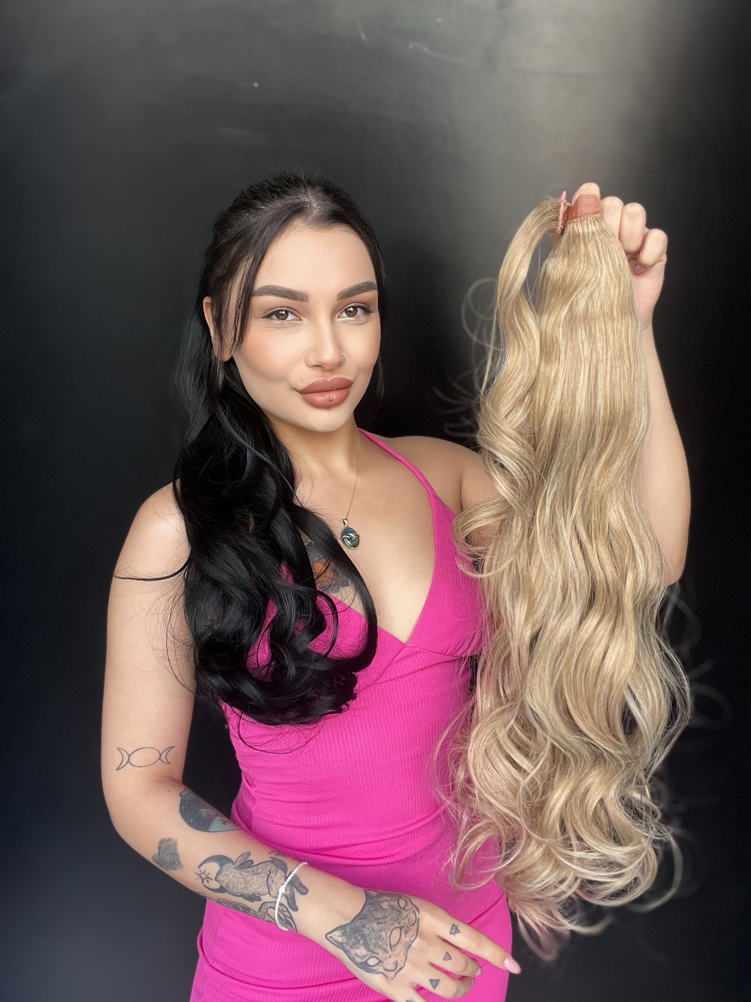 Cırcırtlı Bağcıklı At Kuyruğu Tak çık sarı ışıltılı