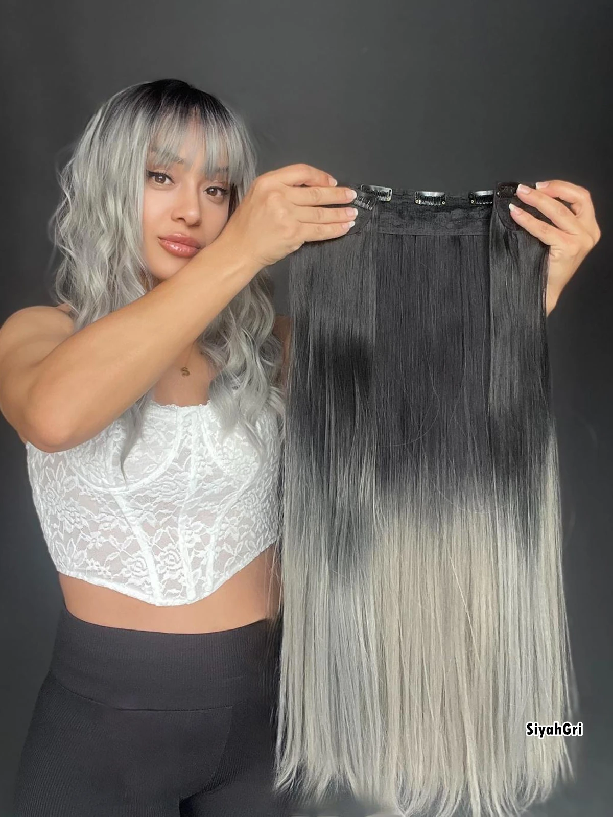 Düz Yarım Ay + 2 Yan Çıt Çıt