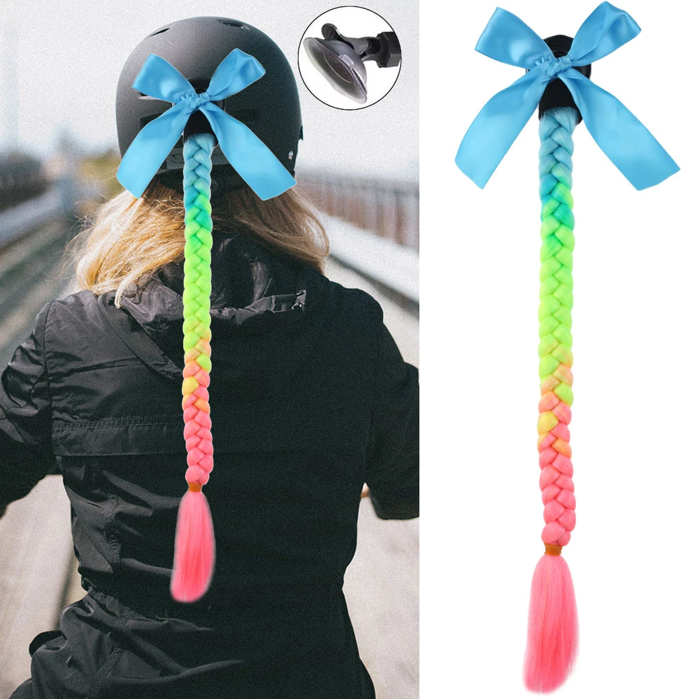 Motorsiklet Kaskı için Örgülü At Kuyruğu