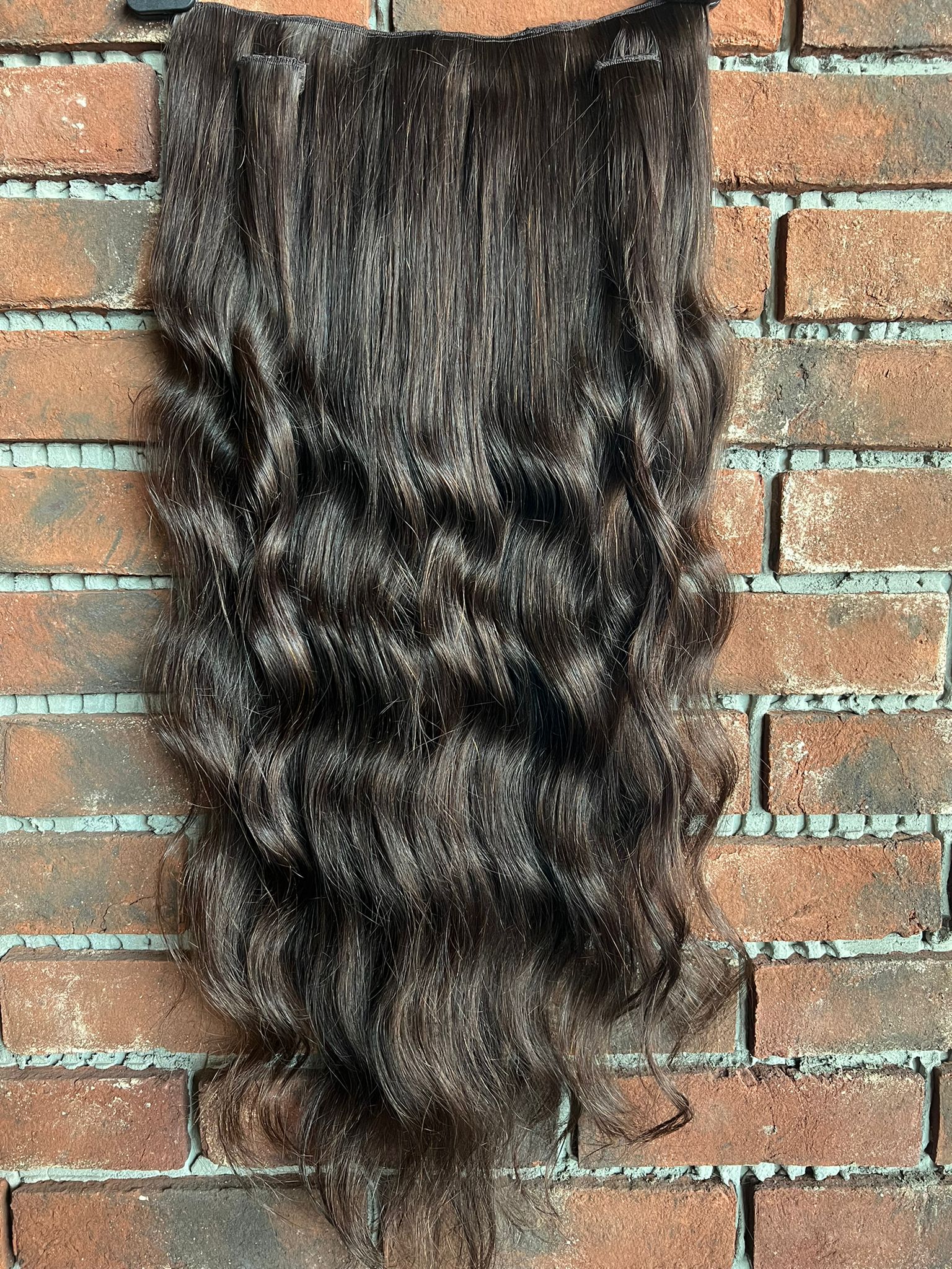 U Part Peruk yarımay çıtçıt Gerçek Saç