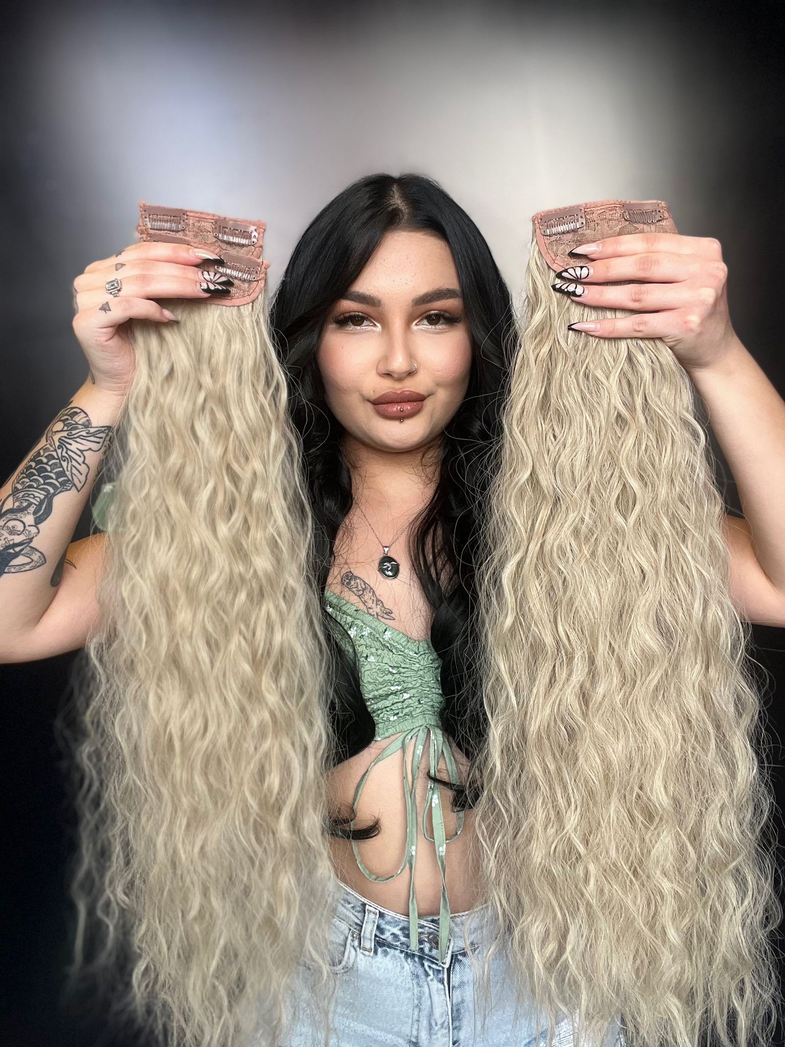 Afro Dalgalı 8 Parça Çıt Çıt - Balköpüğü Platin Röfleli