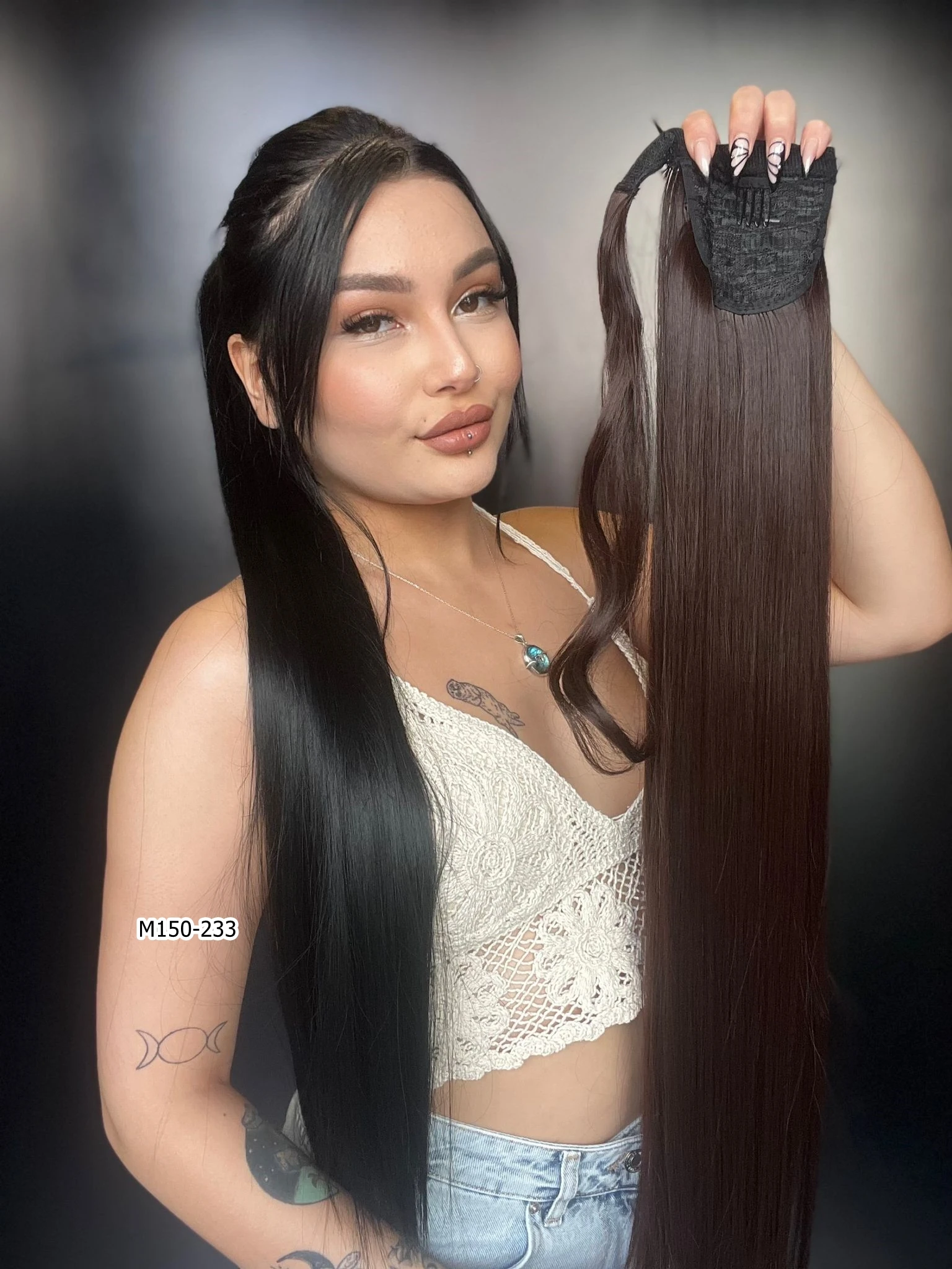 Cırtcırtlı Düz At Kuyruğu - Koyu Kahve