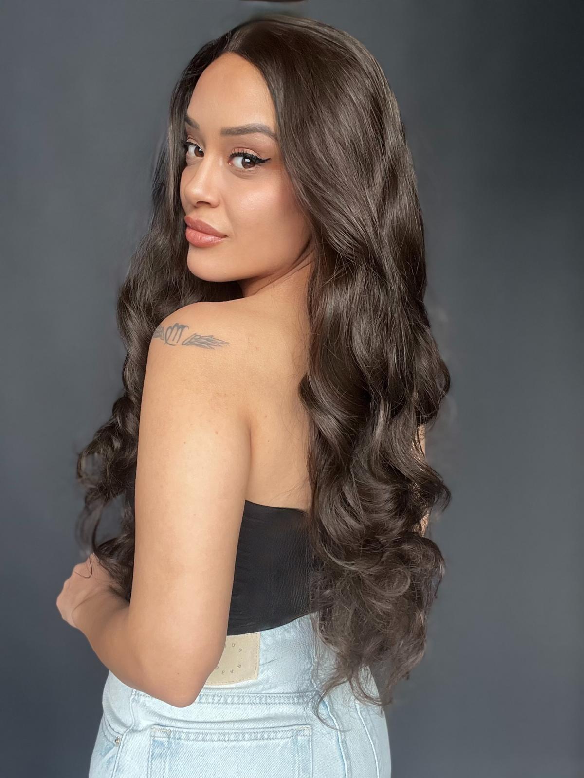 Full Tül peruk Heryöne ayrım yapılır toplanır Dalgalı Dansöz Boy tül peruk