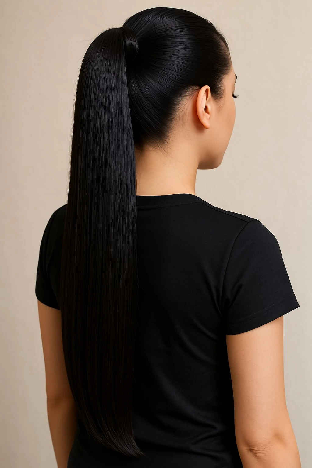 Gerçek saç Bağcıklı cırtlı boyanabilir fönlenebilir At kuyruğu Renk seçenekli