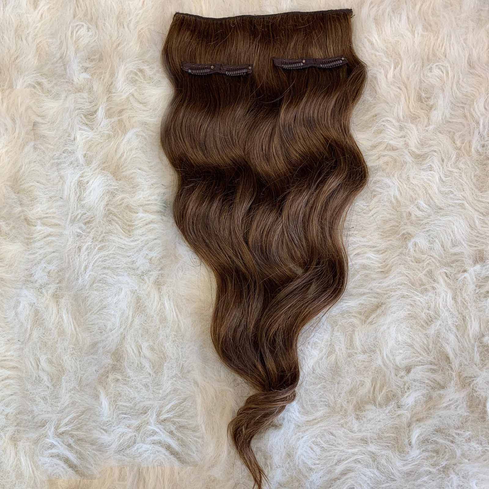 3 Parça Gerçek  Yarım Ay Çıt Çıt Saç 150gr