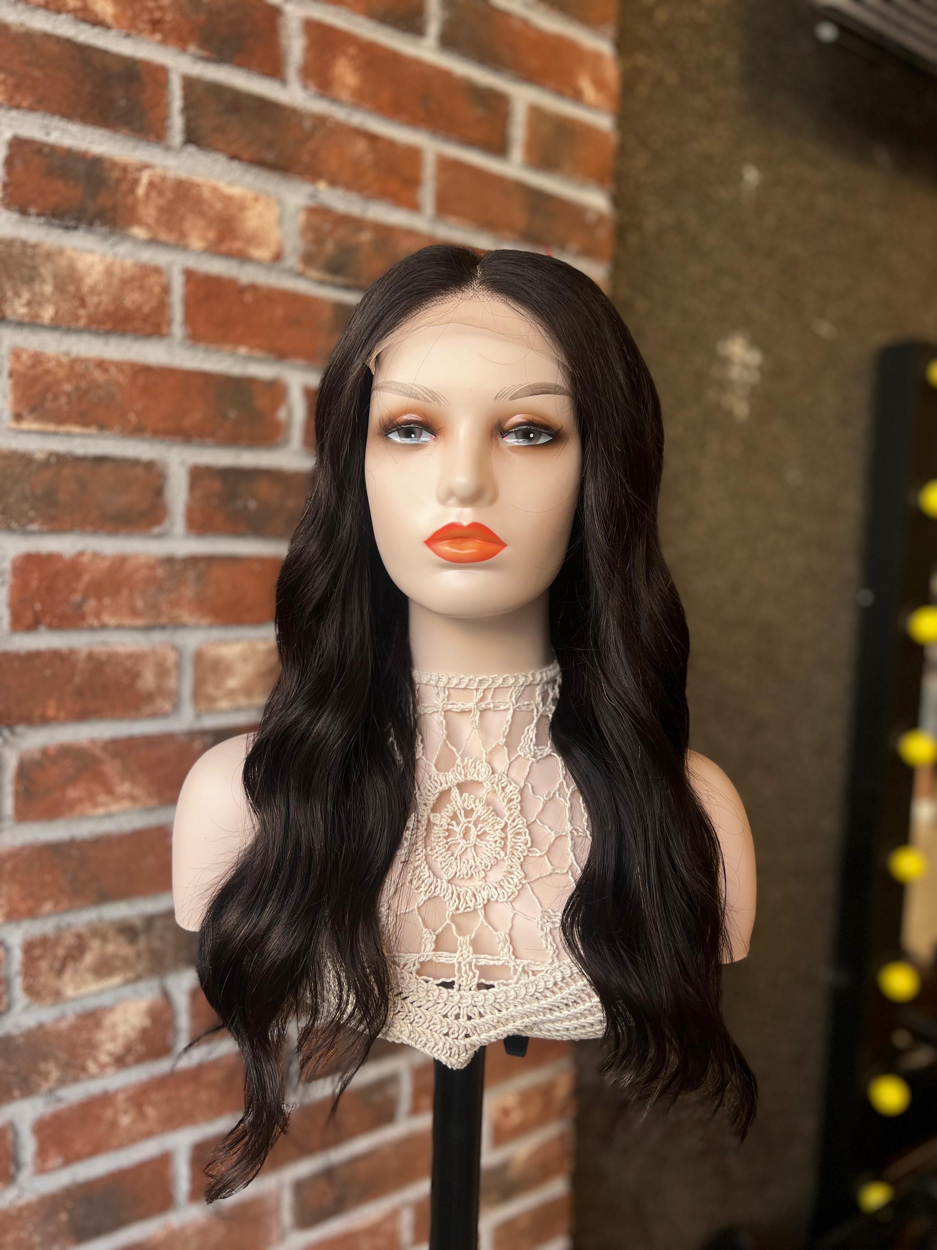 50 cm %100 Doğal Gerçek saç Tül Peruk Orjinal insan saçı