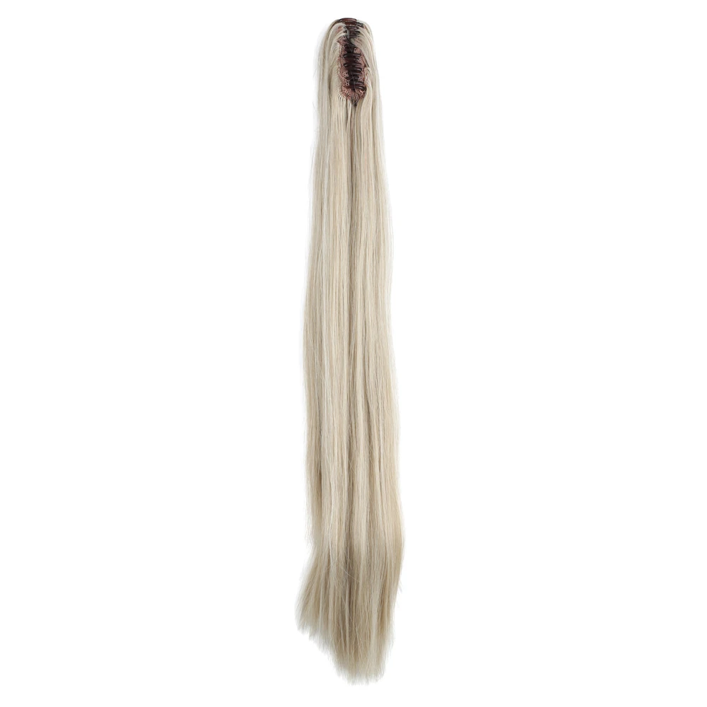 70cm Postiş Tokalı Düz At Kuyruğu - Balköpüğü Platin Röfleli