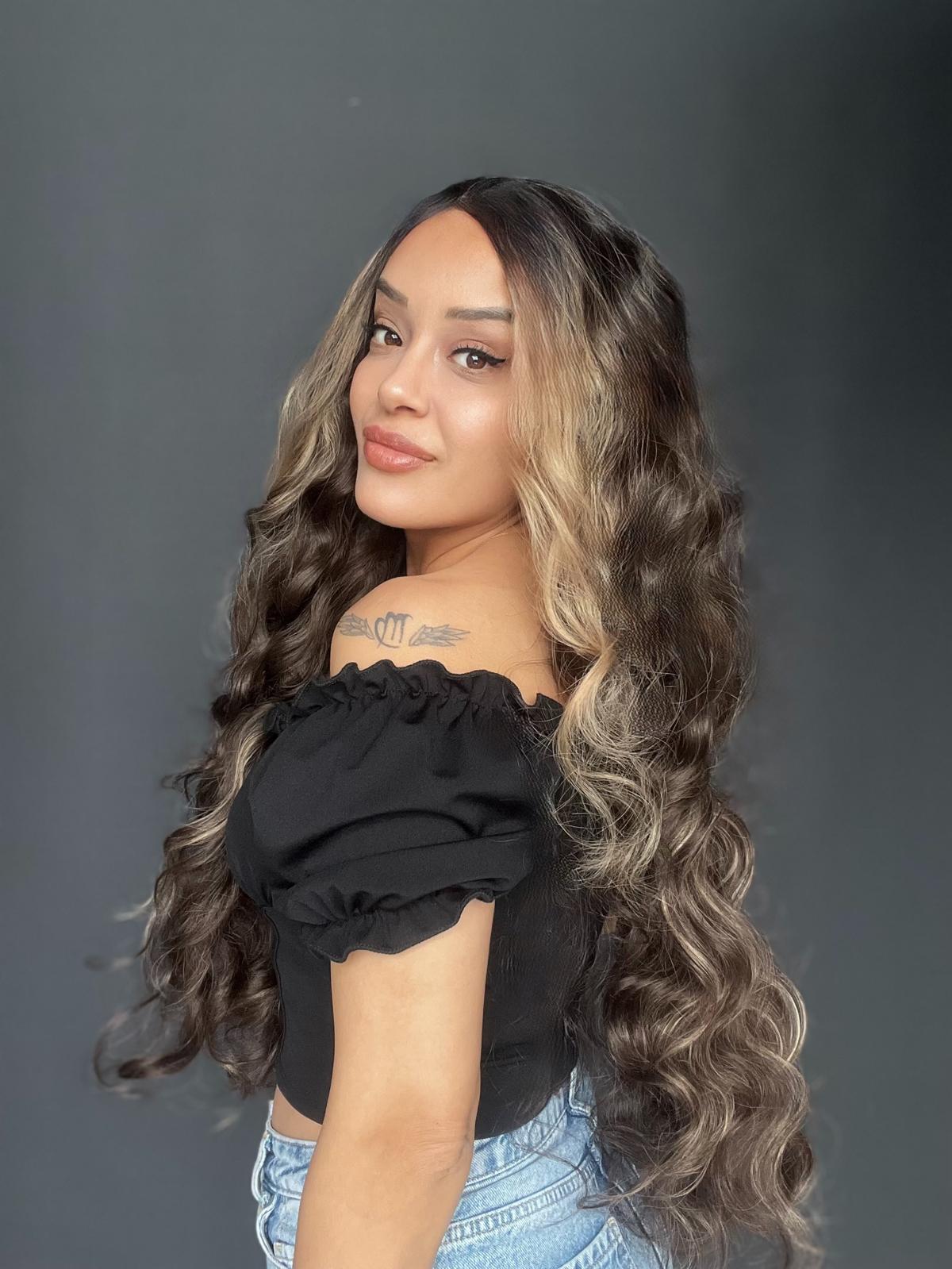 Full Tül peruk Heryöne ayrım yapılır toplanır Dalgalı Dansöz Boy tül peruk