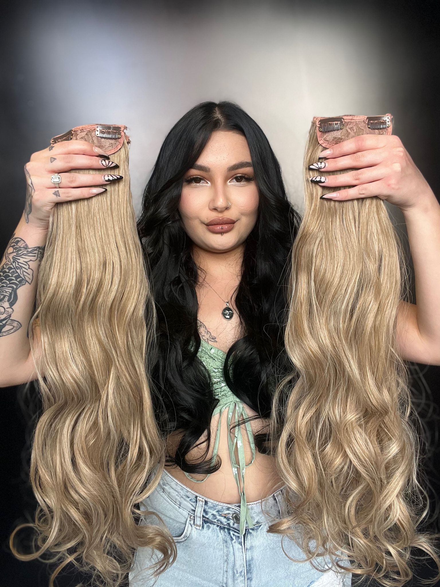 Dalgalı 8 Parça Çıt Çıt - Karamel Platin Röfleli