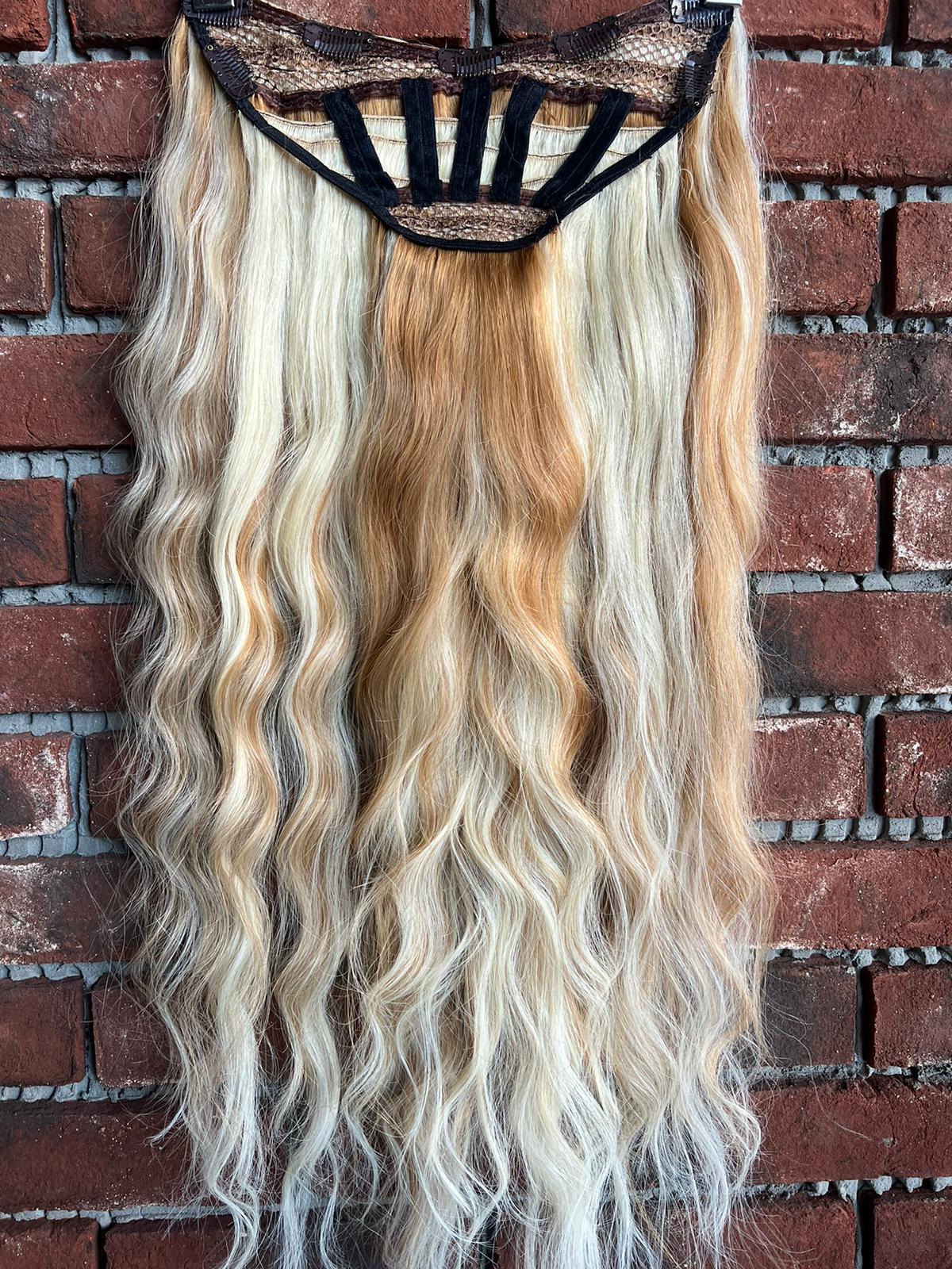 U Part Peruk yarımay çıtçıt Gerçek Saç