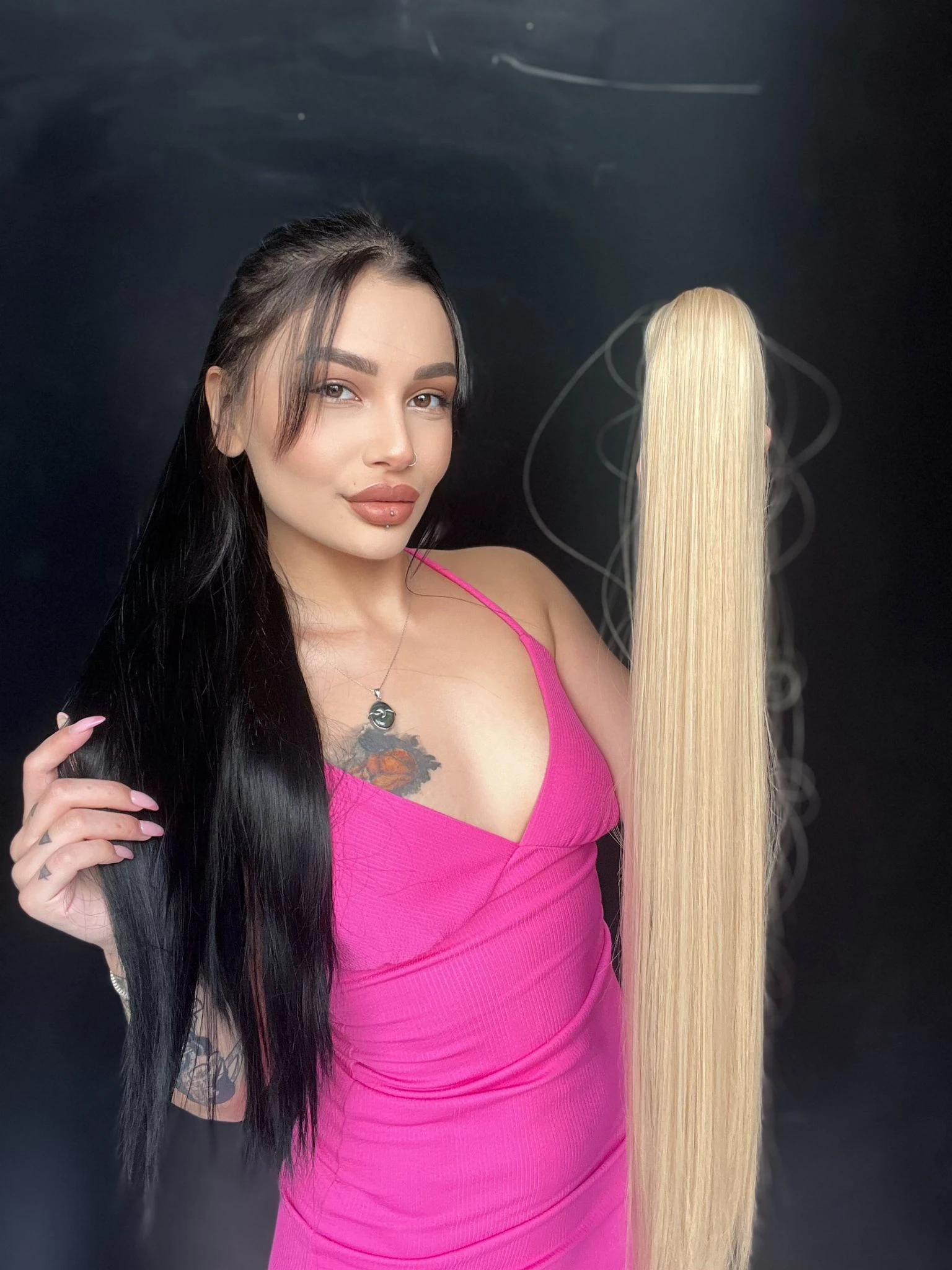 Düz Mandallı Tokalı Postiş At Kuyruğu  tak ve çık Sıcak sarı