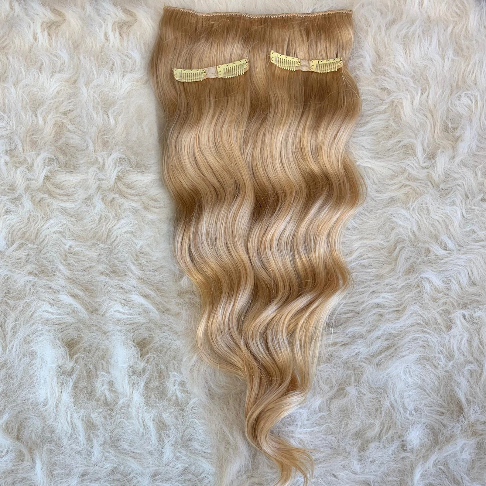 3 Parça Gerçek  Yarım Ay Çıt Çıt Saç 150gr