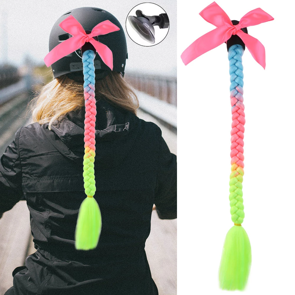 Motorsiklet Kaskı için Örgülü At Kuyruğu