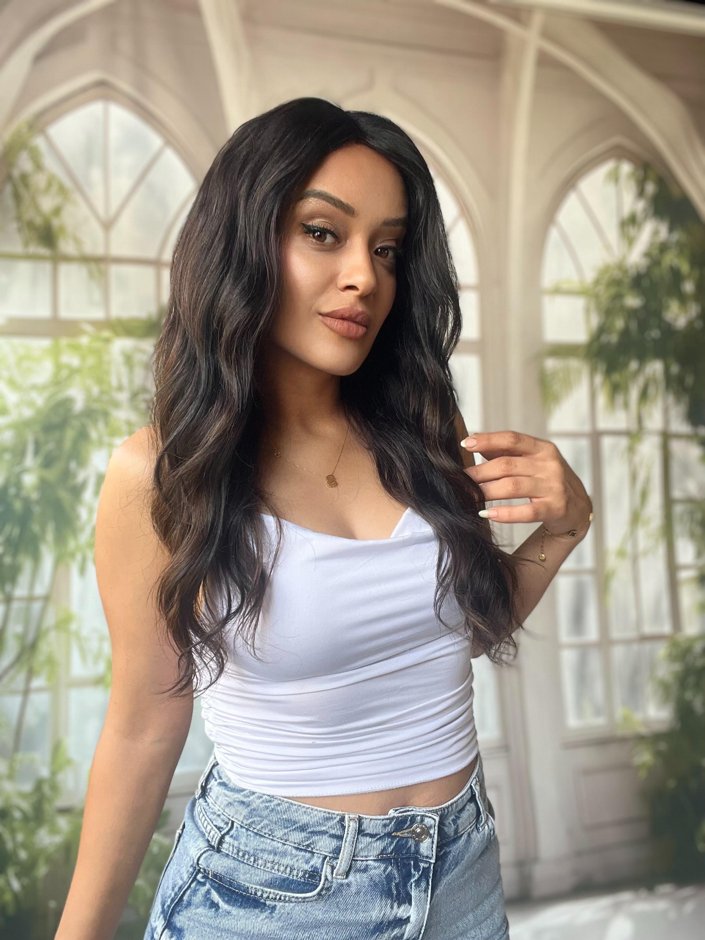 Kestane renk doğal tül peruk