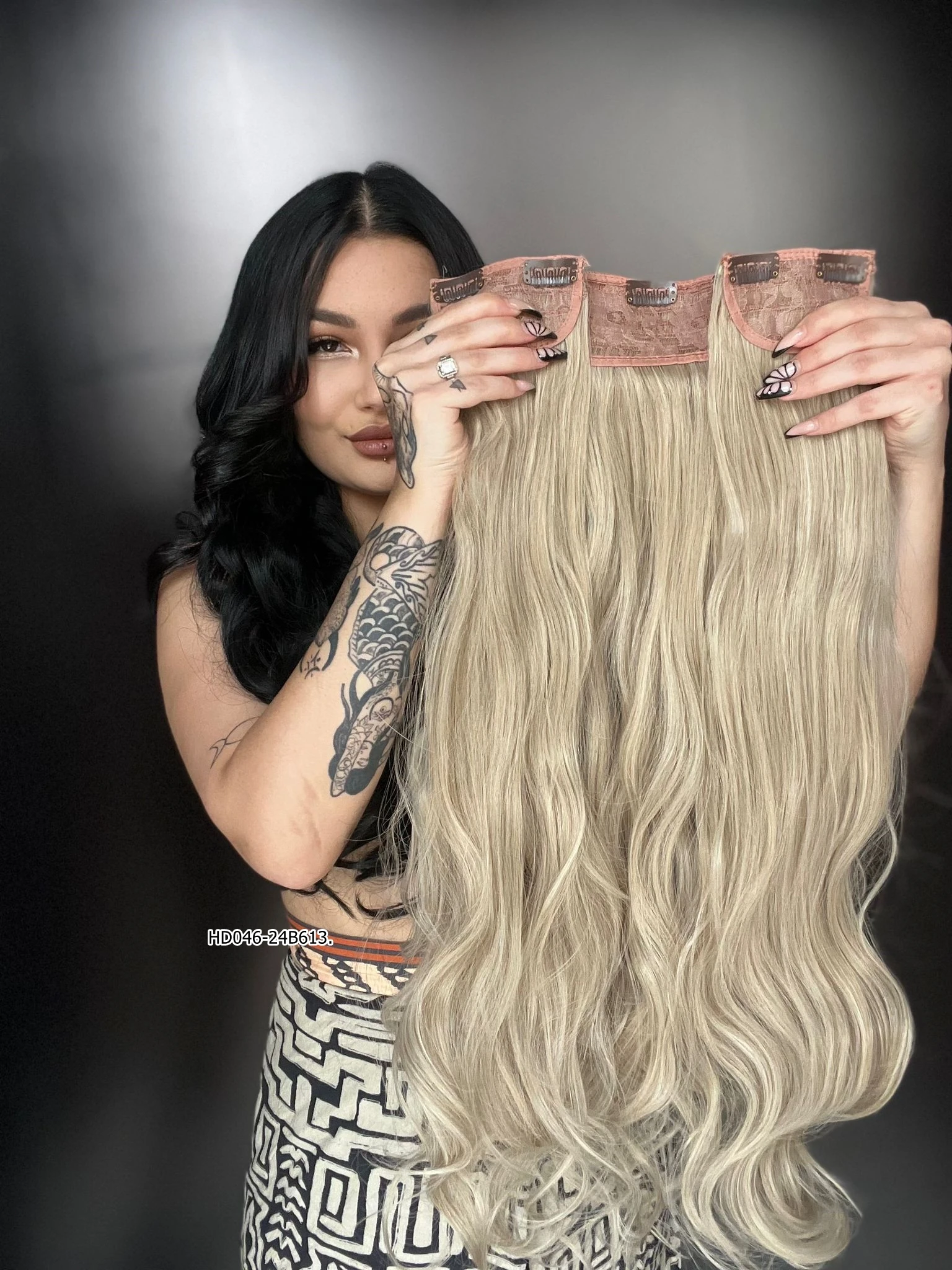 Dalgalı Yarım Ay + 2 Yan Çıt Çıt - Balköpüğü Platin Röfleli