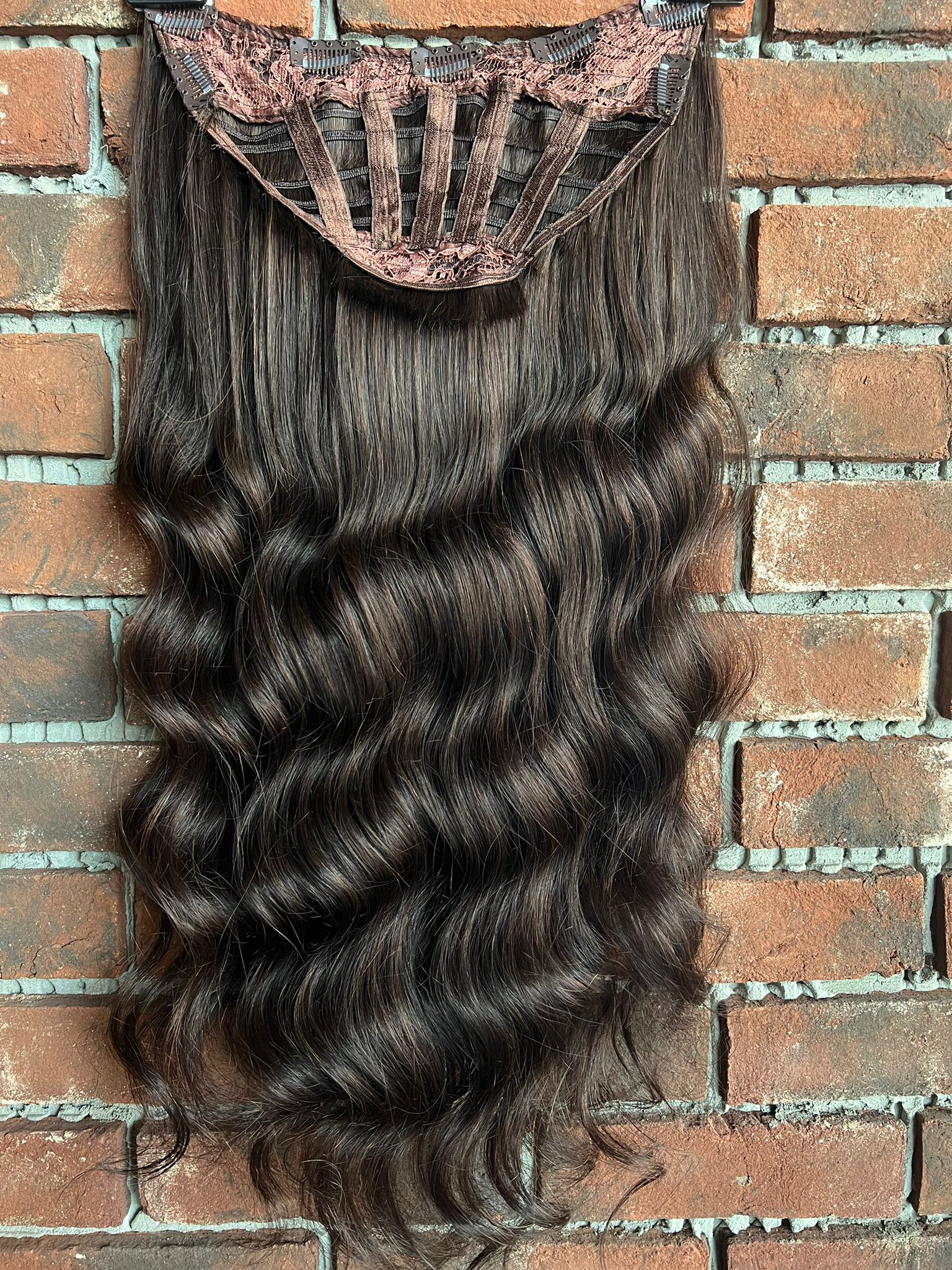 U Part Peruk yarımay çıtçıt Gerçek Saç