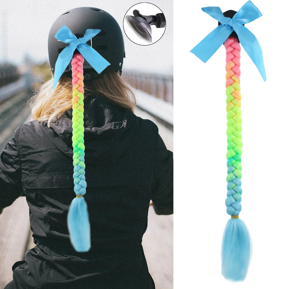 Motorsiklet Kaskı için Örgülü At Kuyruğu