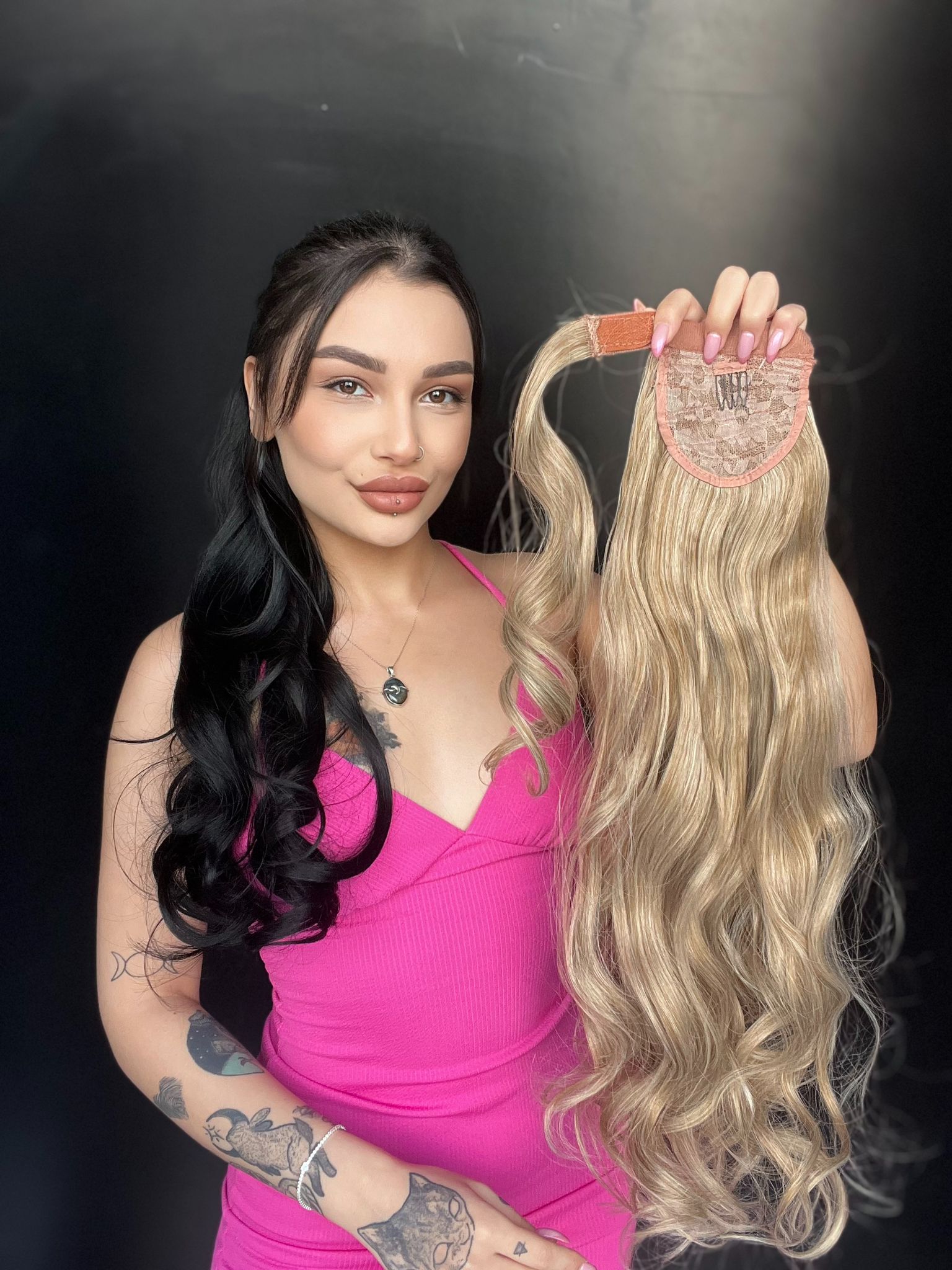 Cırcırtlı Bağcıklı At Kuyruğu Tak çık sarı ışıltılı